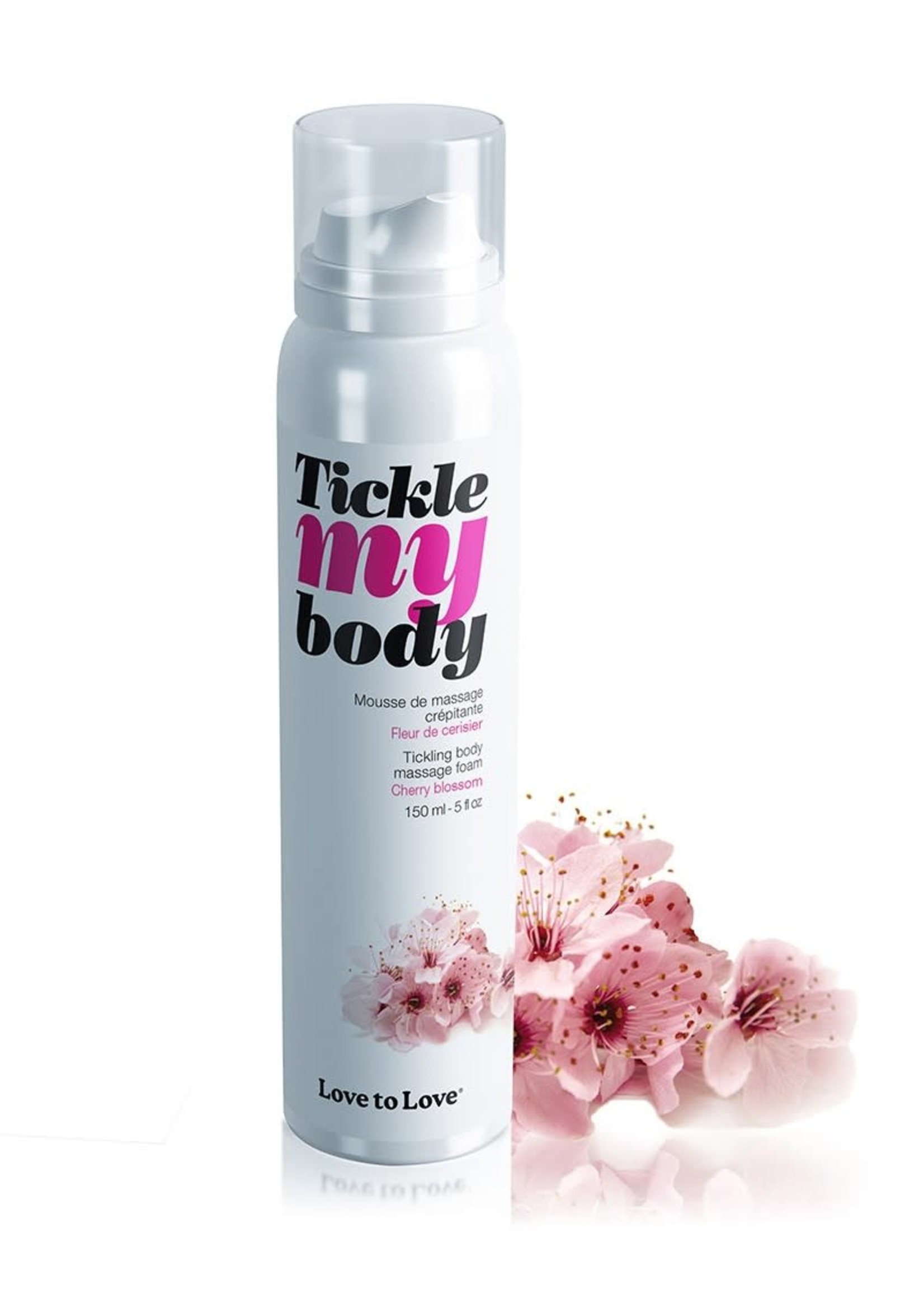 Love to Love Tickle my body - massage schuim - kersenbloesem - 150 ml