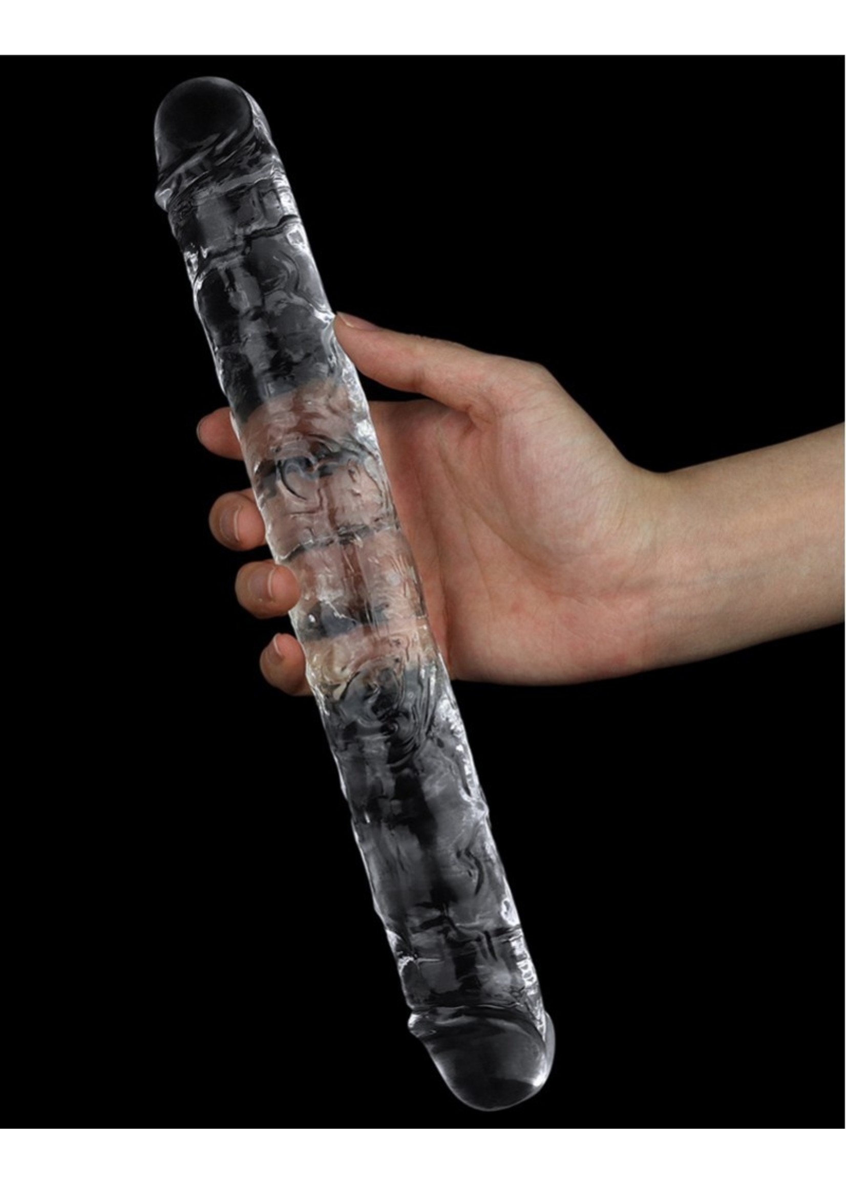 LoveToy Flawless clear double dildo - 30 cm