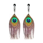 Rimba Tepelklemmen met pauwenveer 2pcs