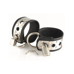 Rimba Leren handboeien met metaal en hangslot