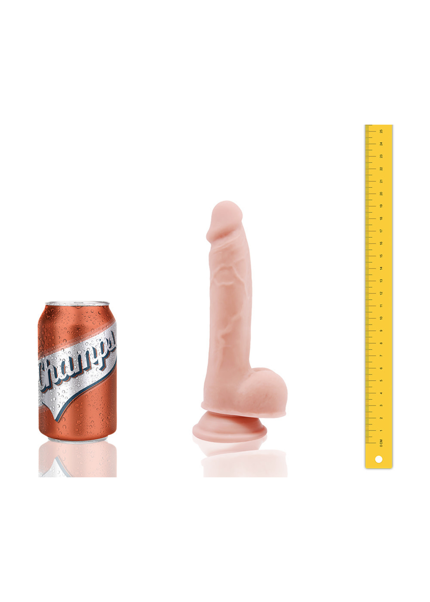 Champs Dorky dual density dildo 7.6 inch / 19.5 cm white
