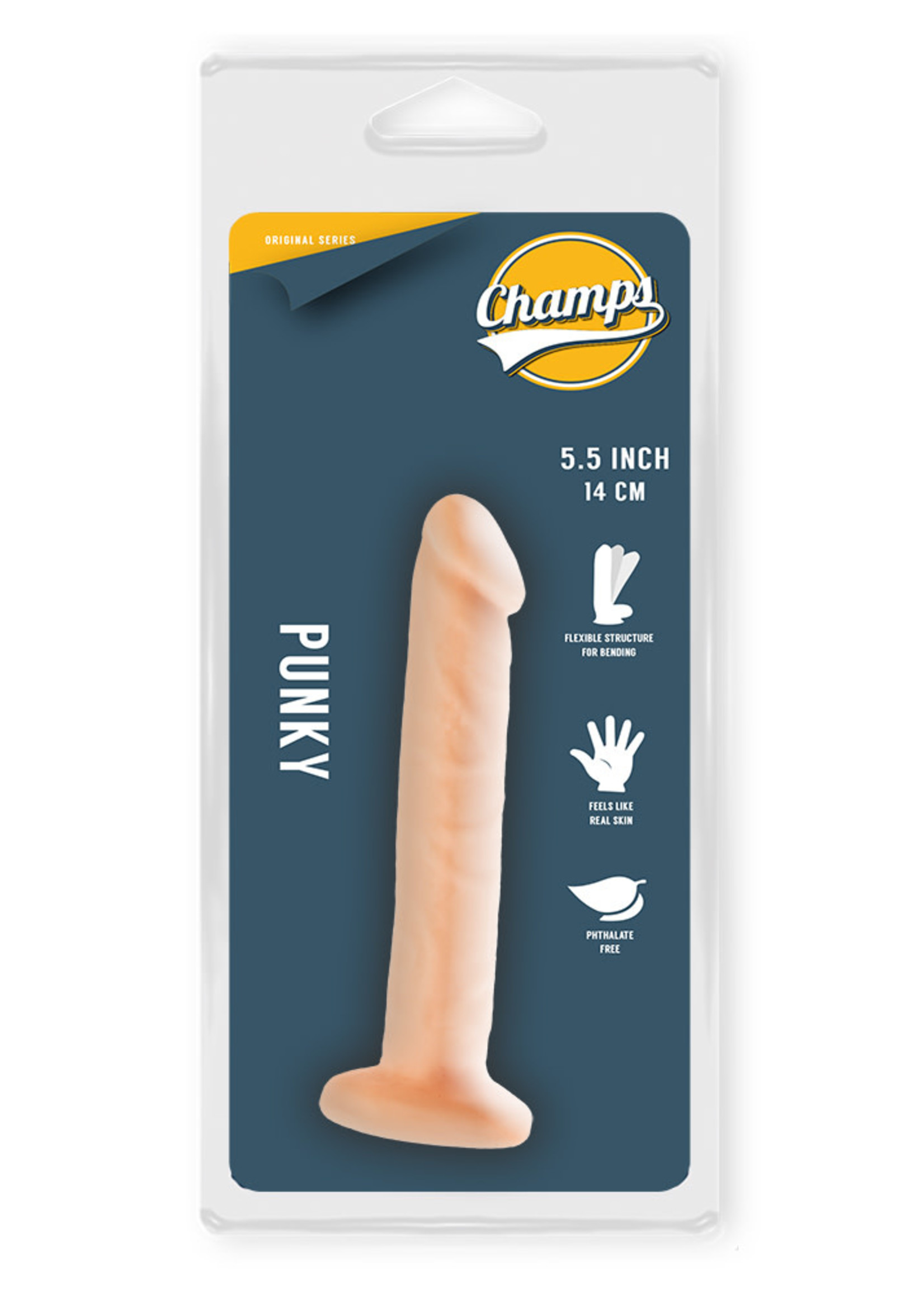 Champs Punky original dildo 5.5 inch / 14 cm flesh