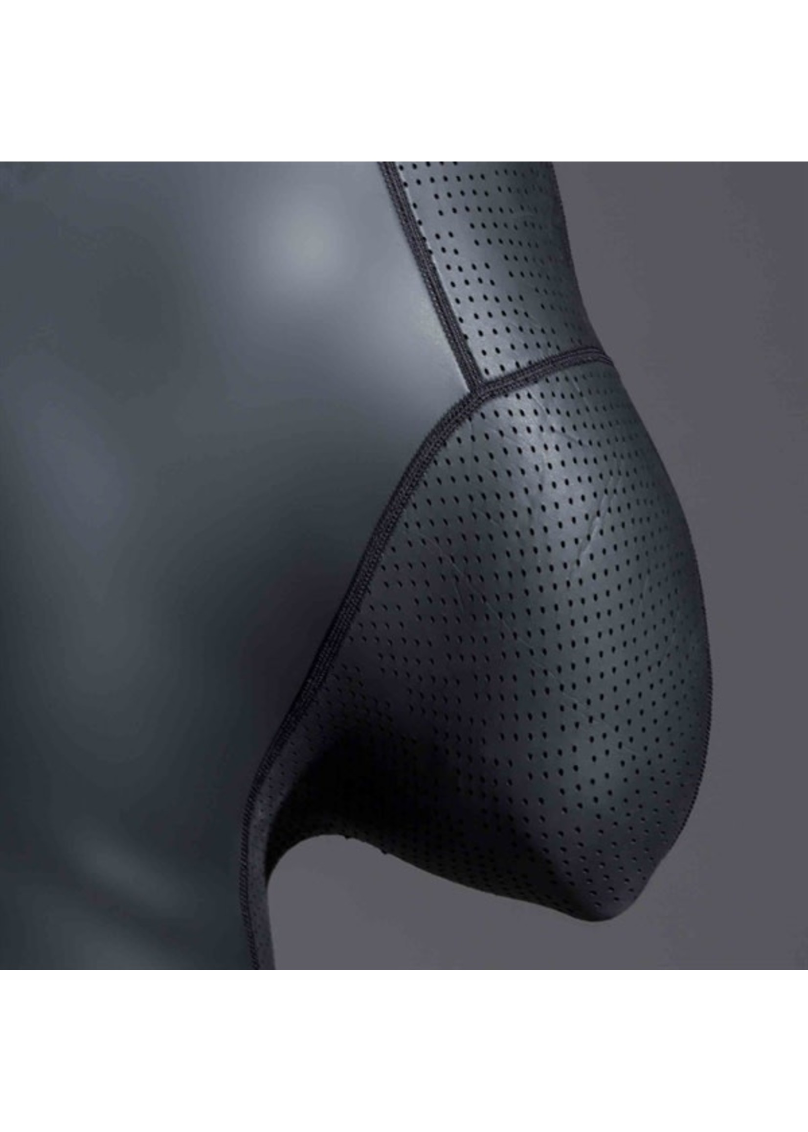 665 Leather Neoprene pod suit - black