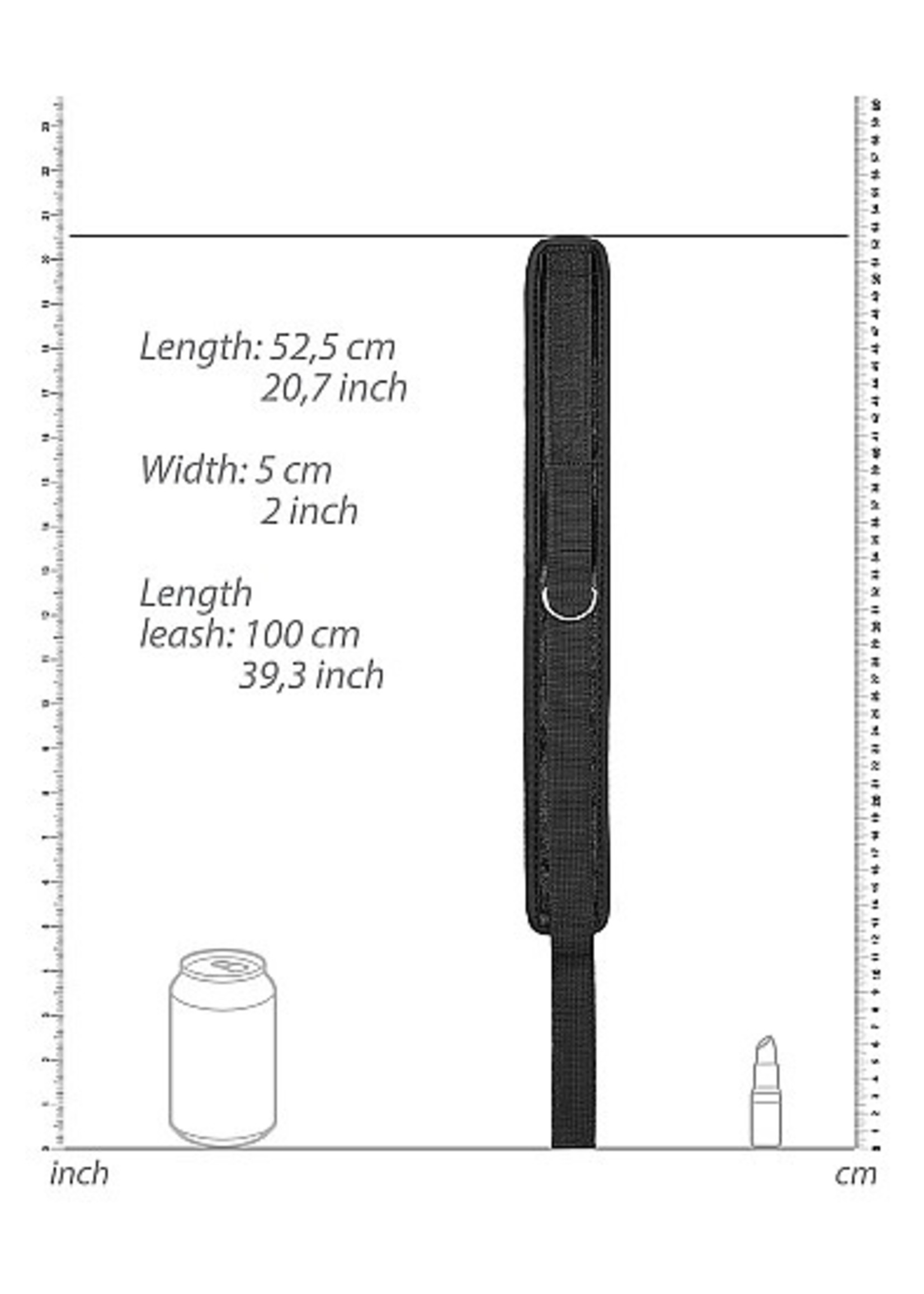 Ouch! V&V Adjustable collar with leash