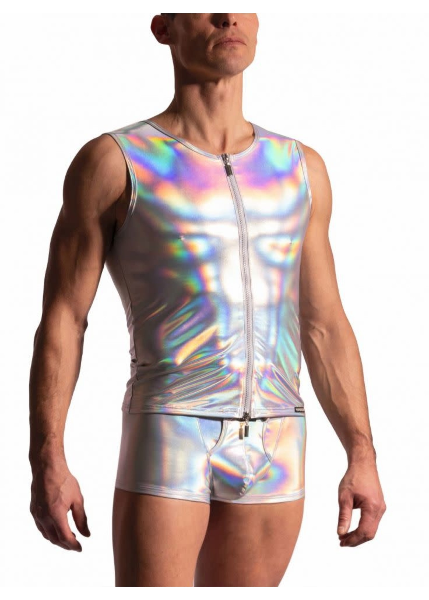 Manstore Zipped vest holographic