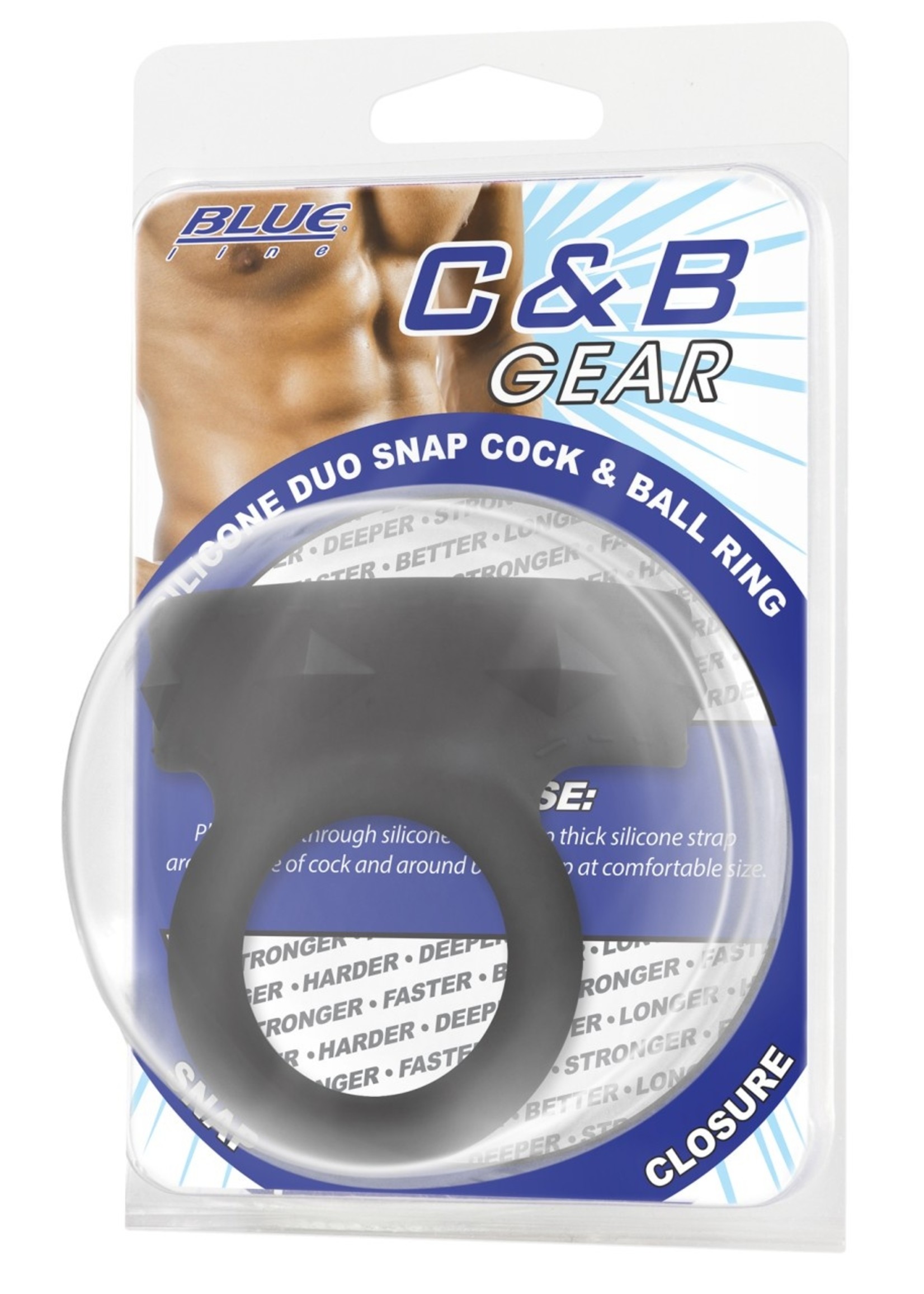 Silicone duo snap cock & ball ring