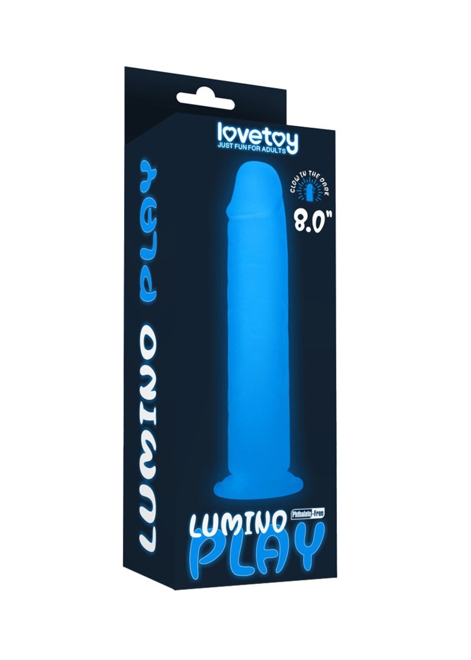 LoveToy Lumino play dildo glow in the dark - 21 cm