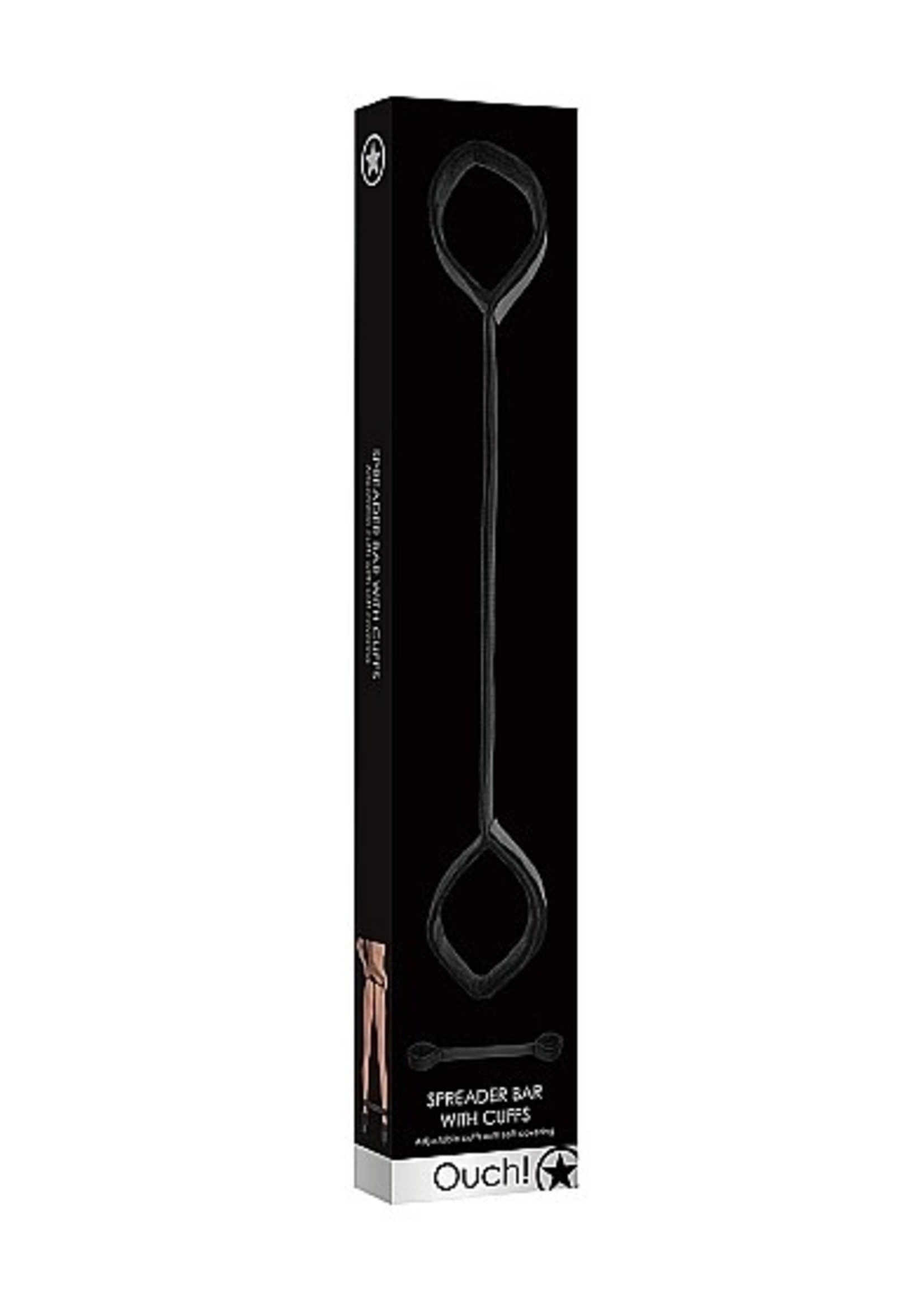 Ouch! Spreader bar with cuffs - black