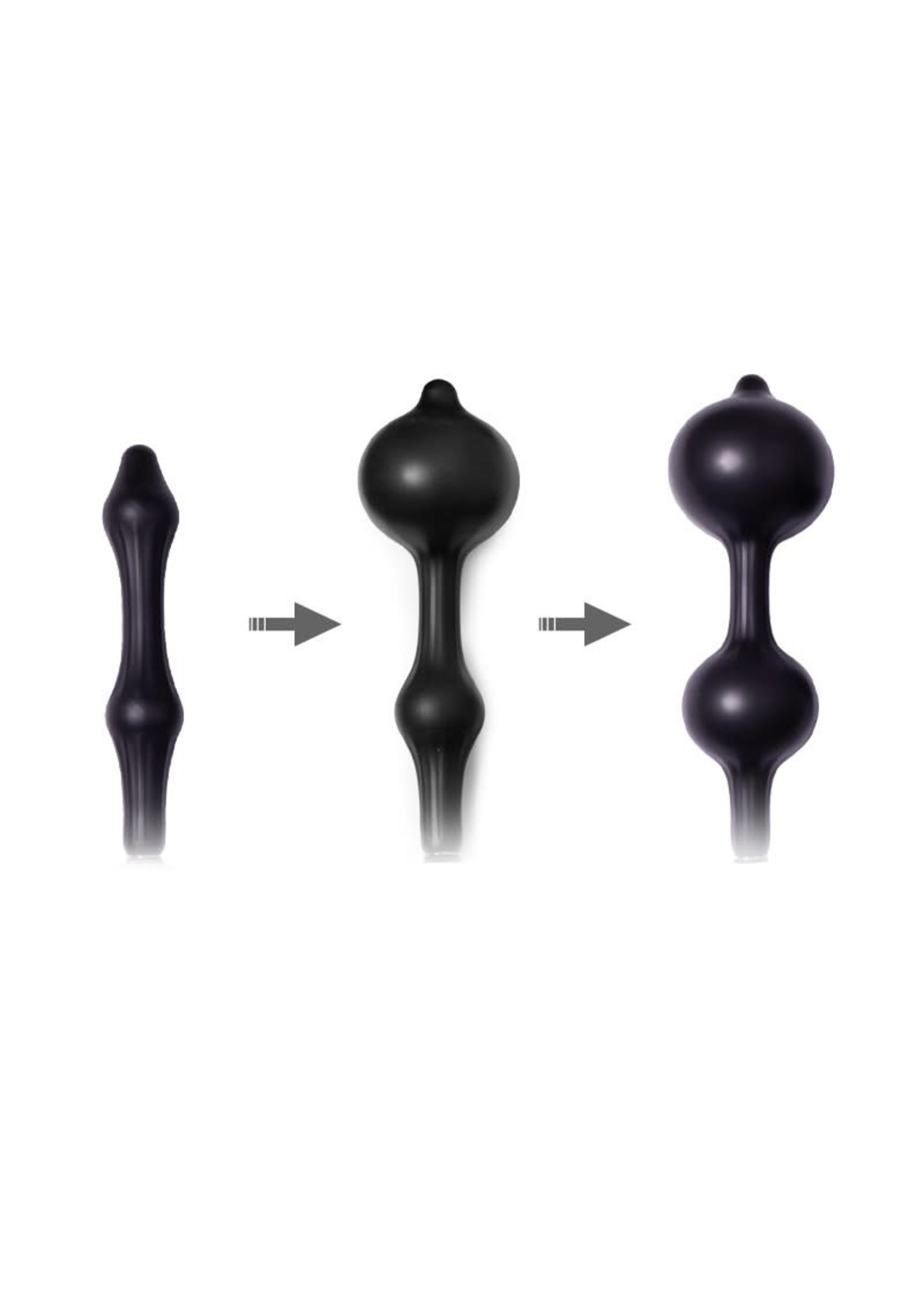 Rimba Opblaasbare anaalplug met dubbele ballon en pomp