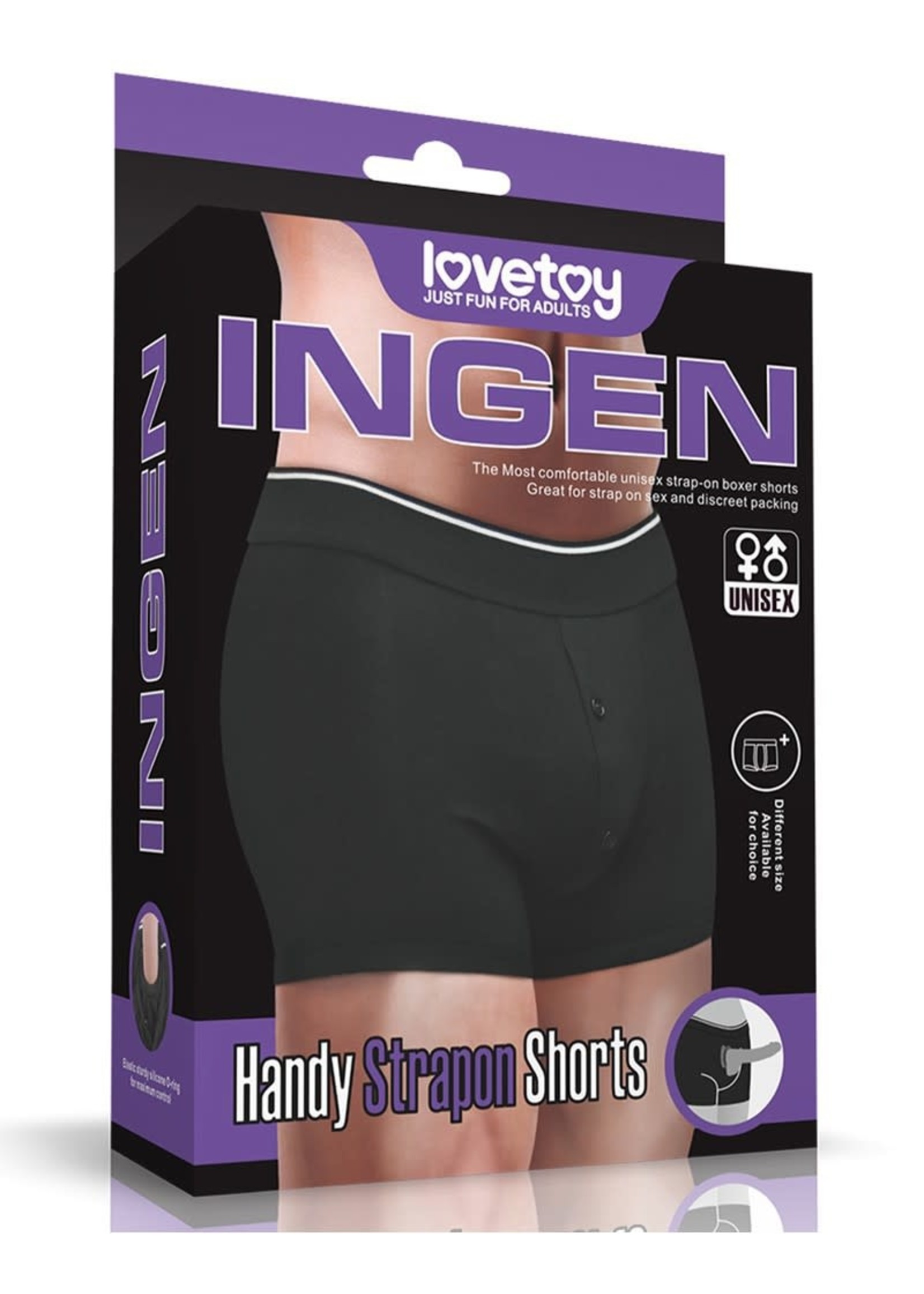 LoveToy Unisex strap-on shorts - L