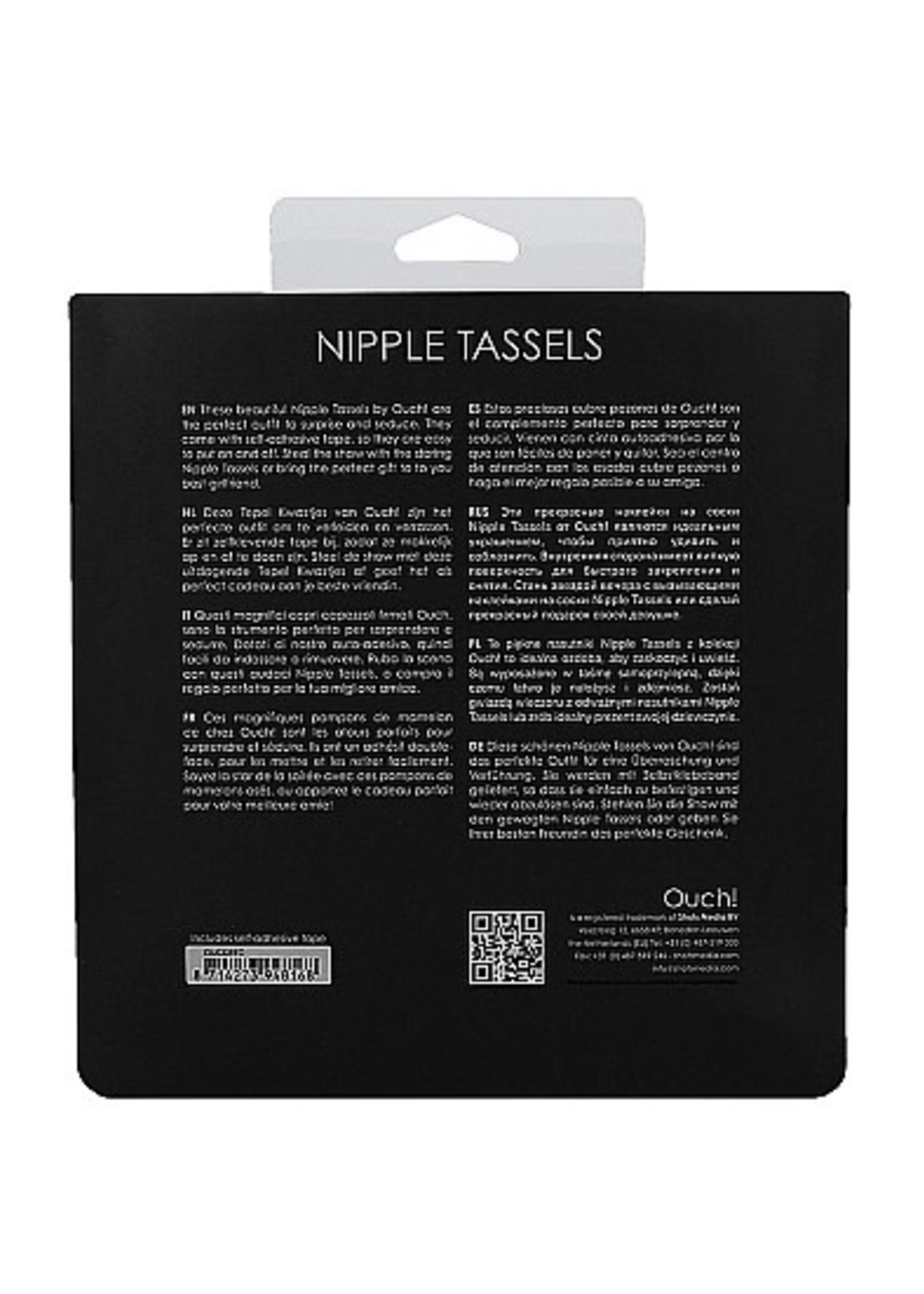 Ouch! Tepel kwasten rondvormig - Black