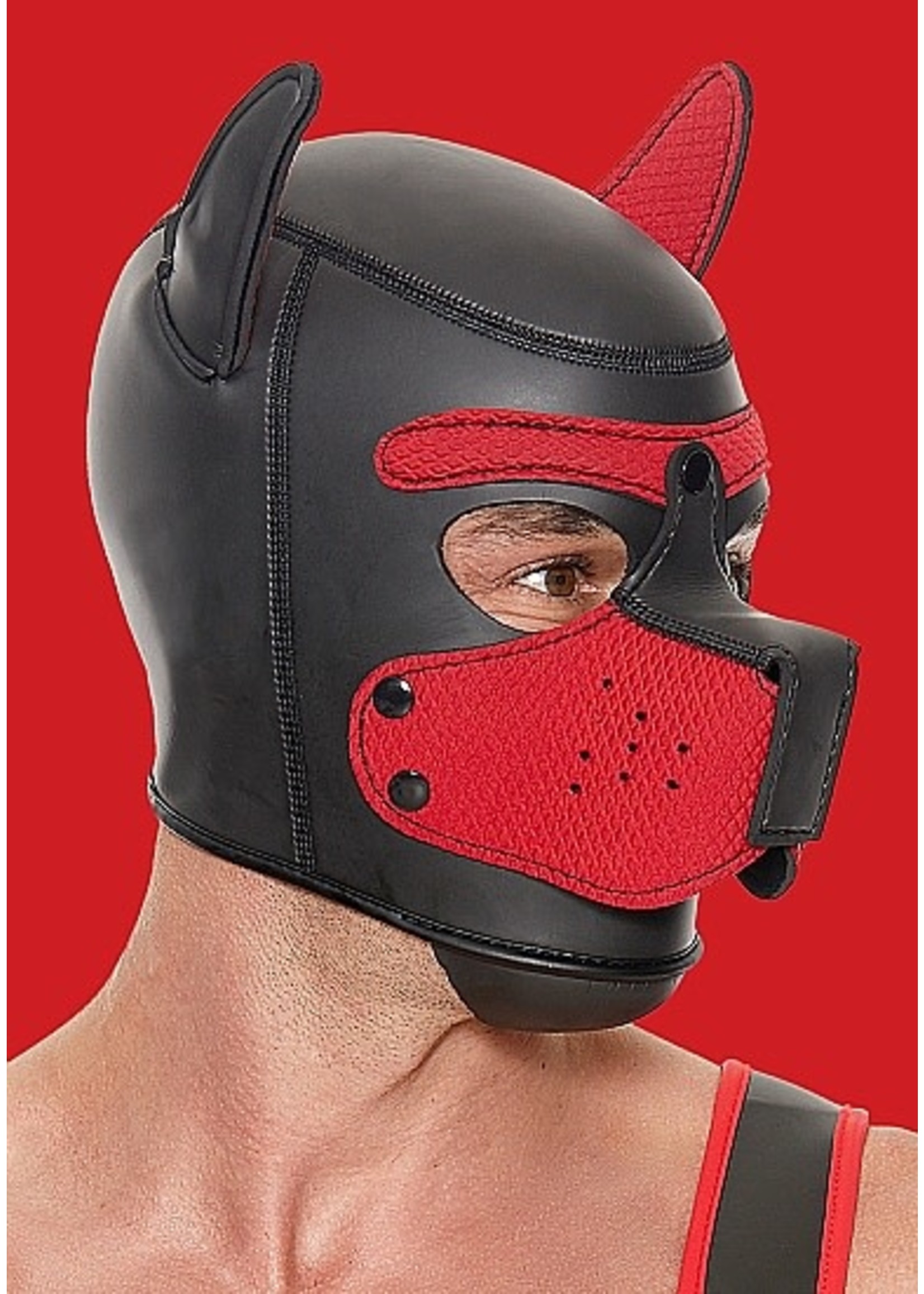 Ouch! Neopreen puppy masker - red