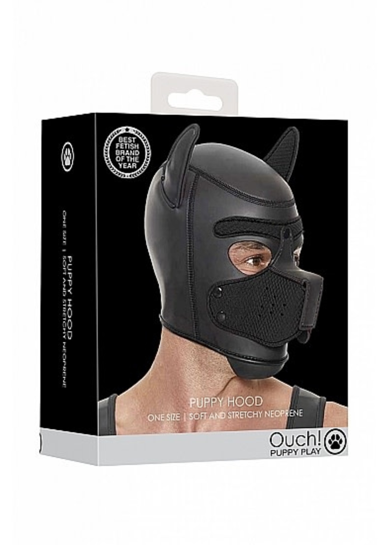 Ouch! Neopreen puppy masker - black