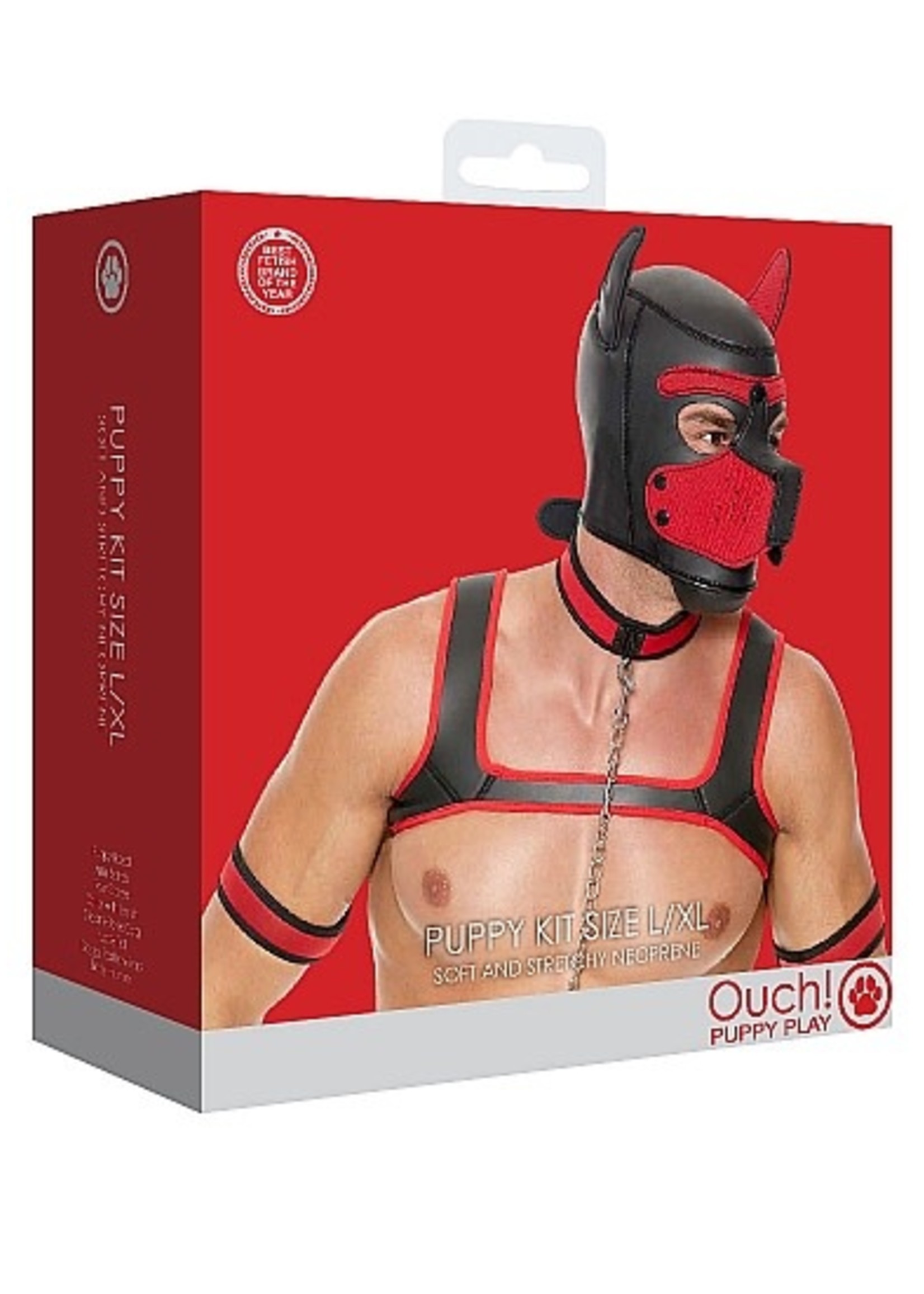 Ouch! Neopreen puppy kit - L/XL - red