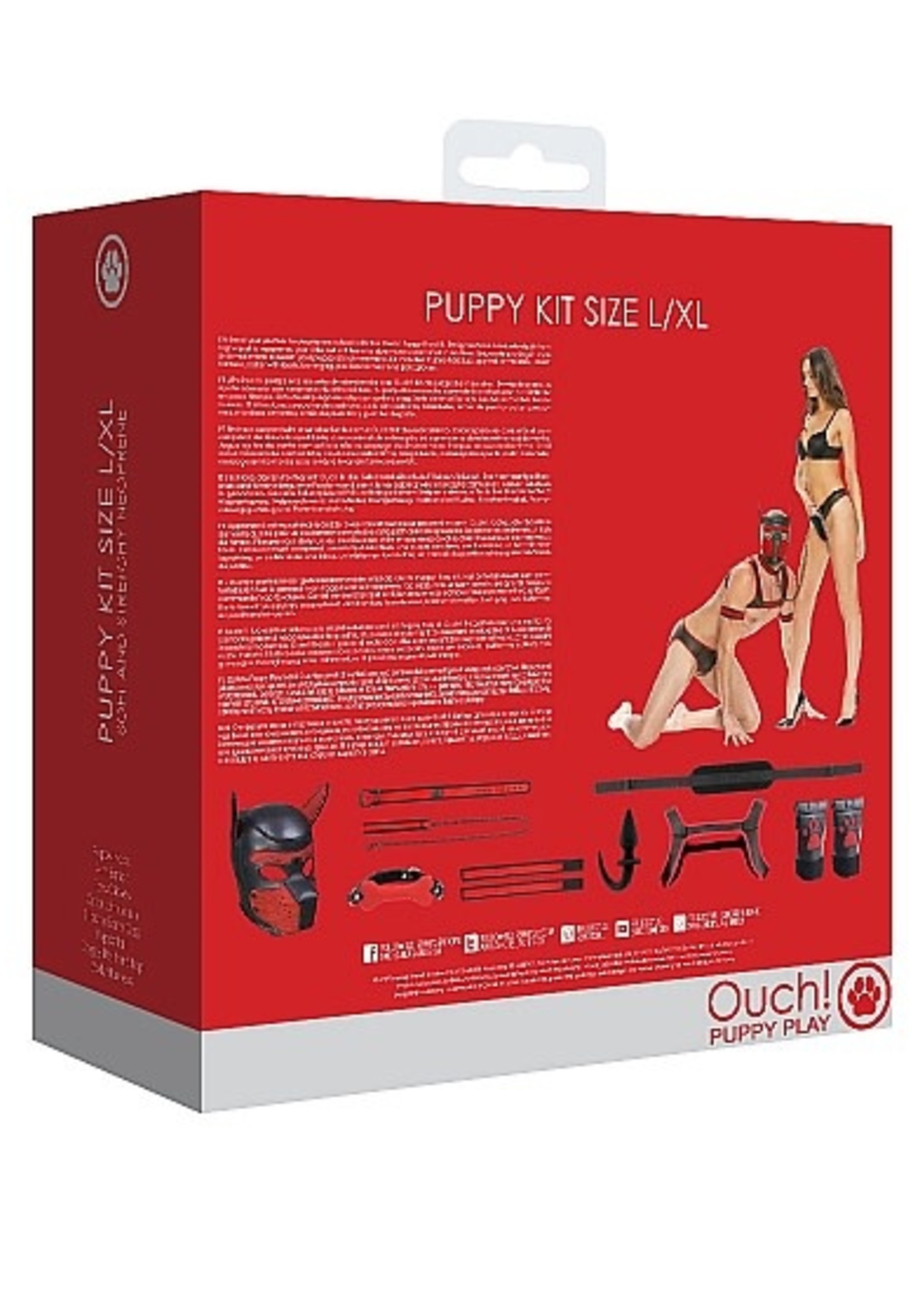 Ouch! Neopreen puppy kit - L/XL - red