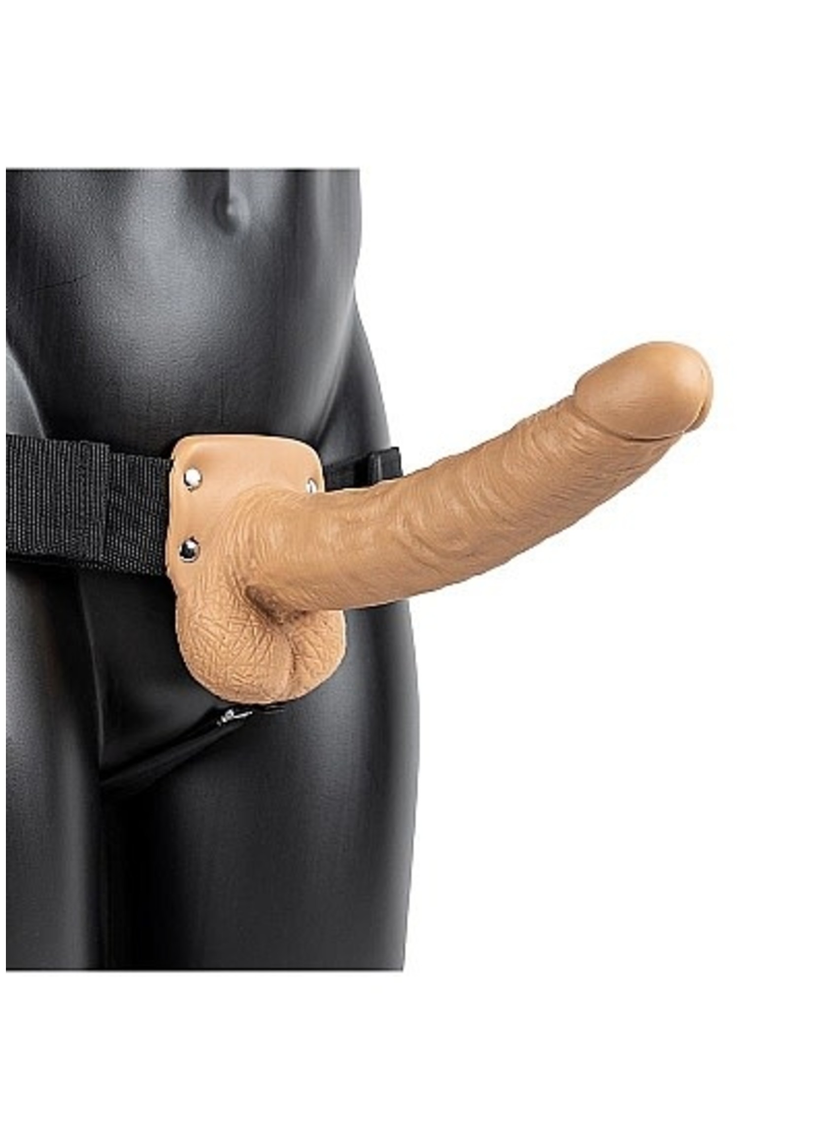 Realrock by Shots Holle strap-on met ballen - 23 cm