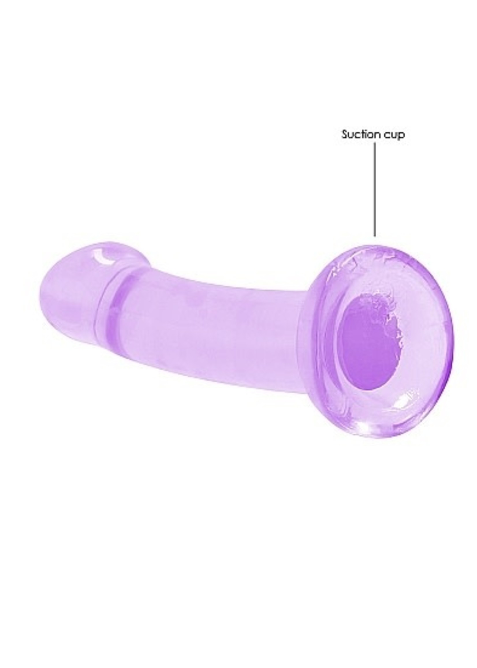 Realrock by Shots Niet-realistische dildo met zuignap - 17 cm - purple