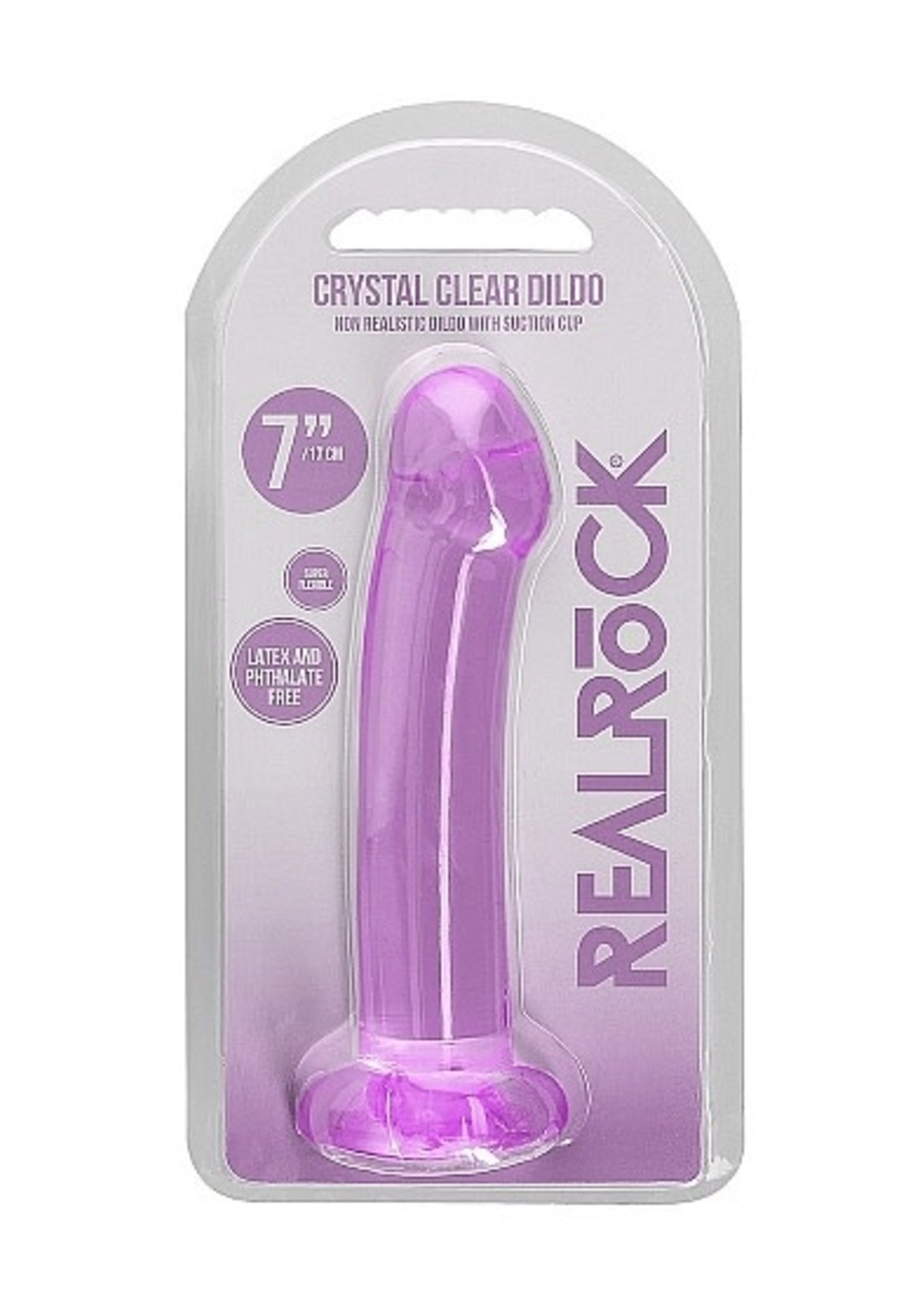 Realrock by Shots Niet-realistische dildo met zuignap - 17 cm - purple