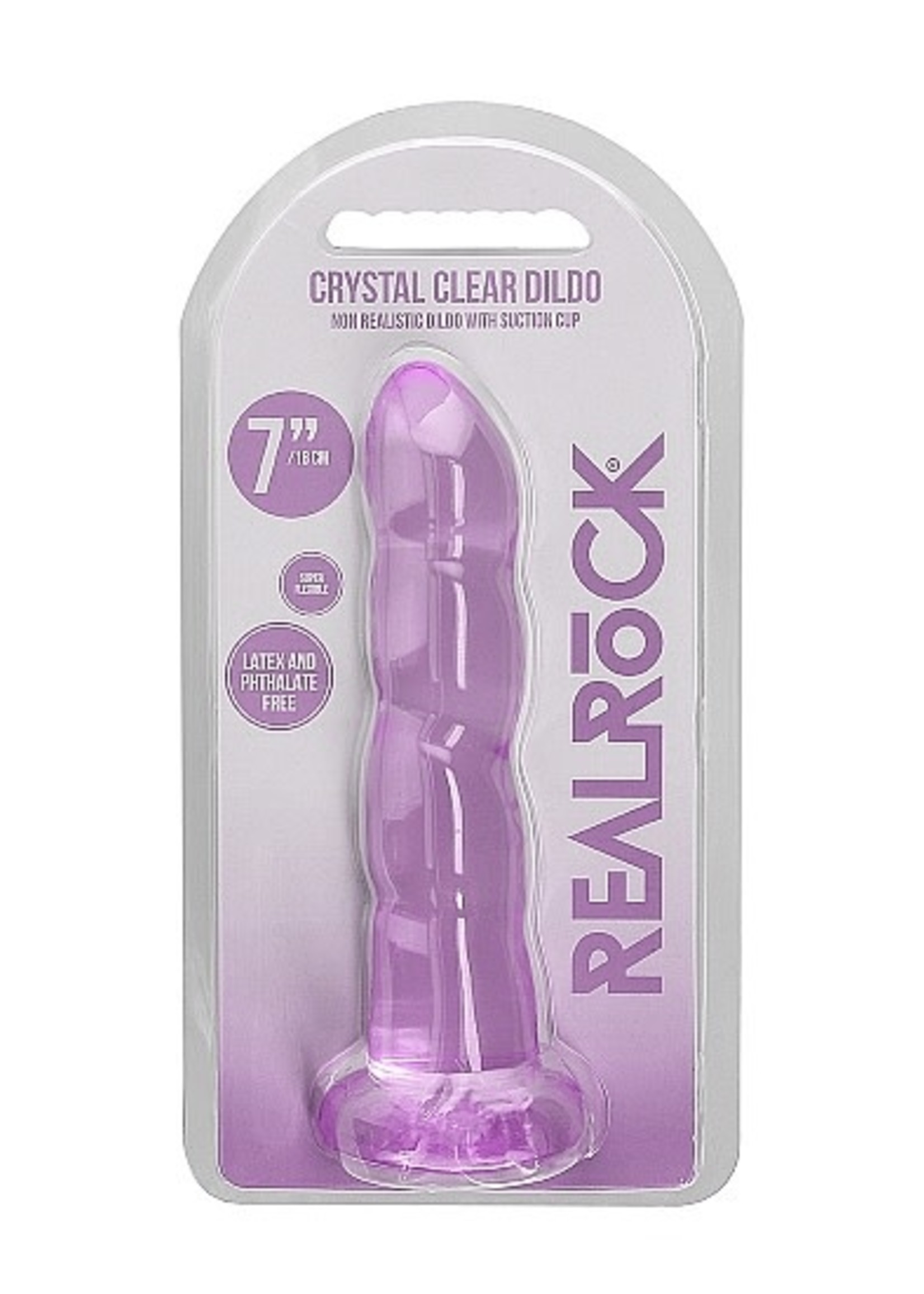 Realrock by Shots Niet-realistische dildo met zuignap - 7'' - purple