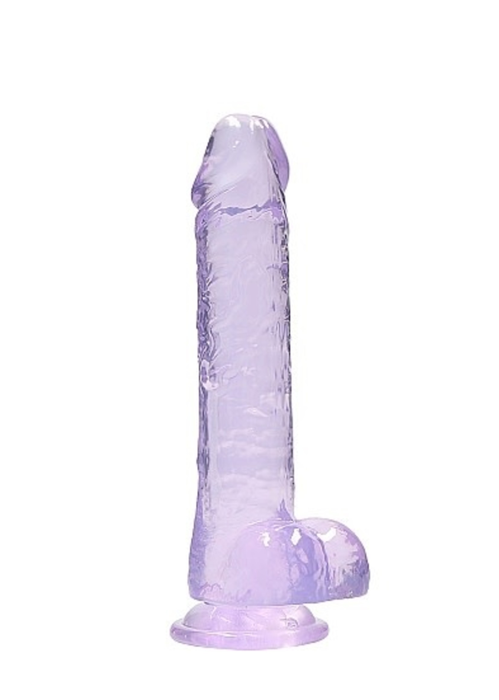 Realrock by Shots Realistic dildo with balls 8" purple