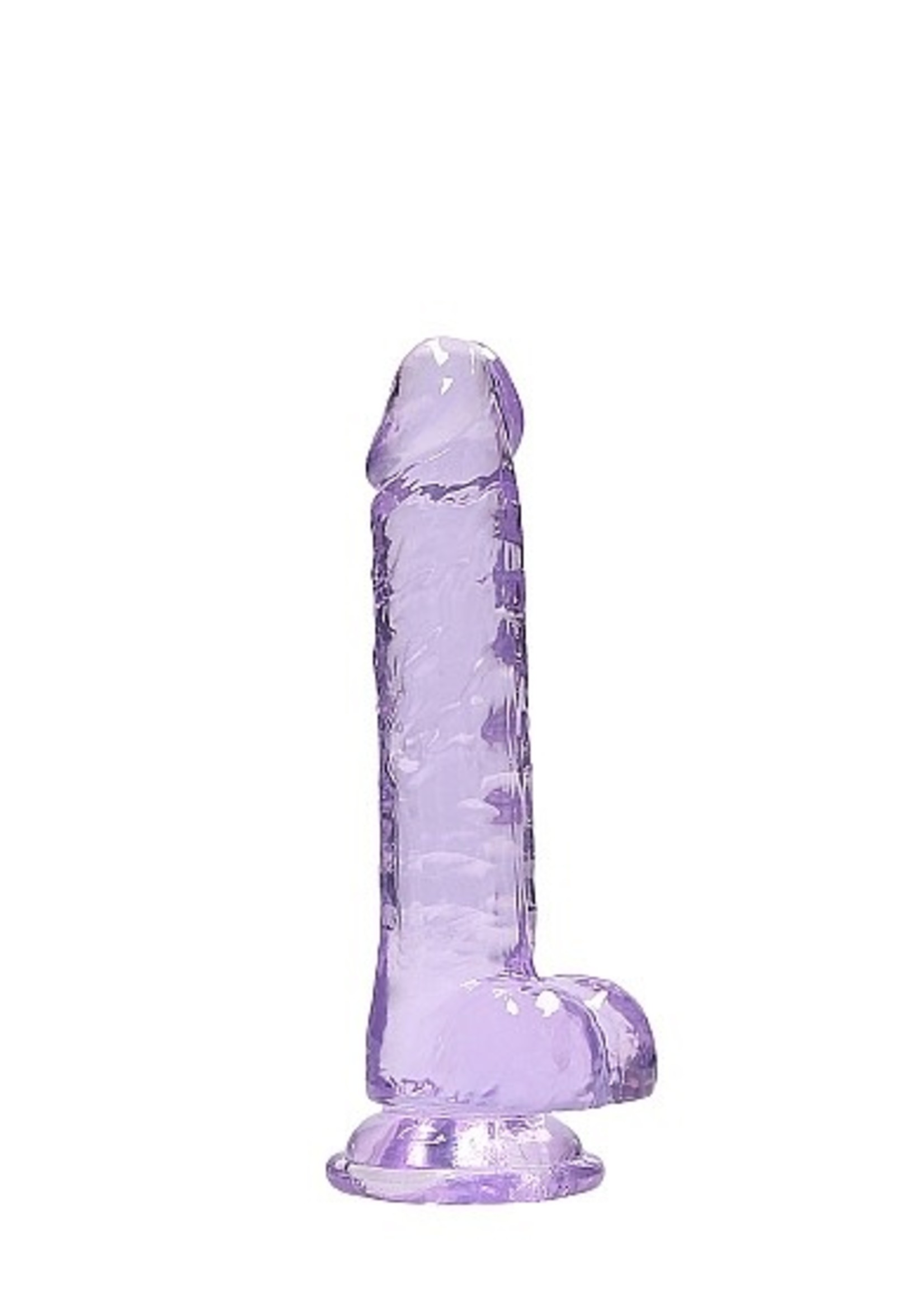 Realrock by Shots Realistic dildo with balls 7" purple