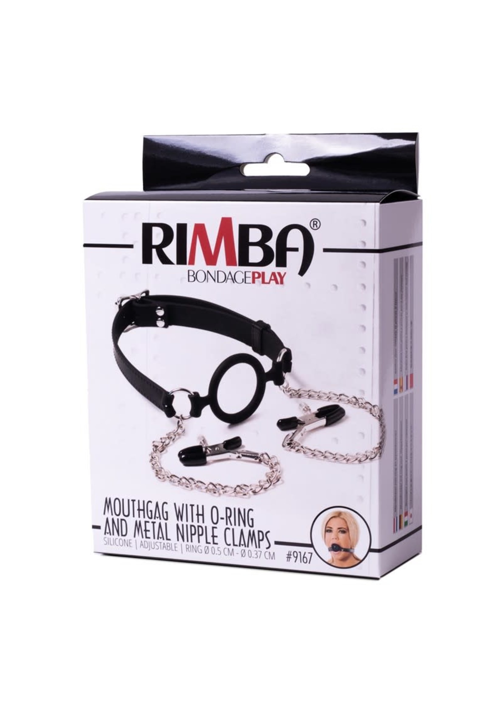 Rimba Mondknevel met o-ring en tepelklemmen