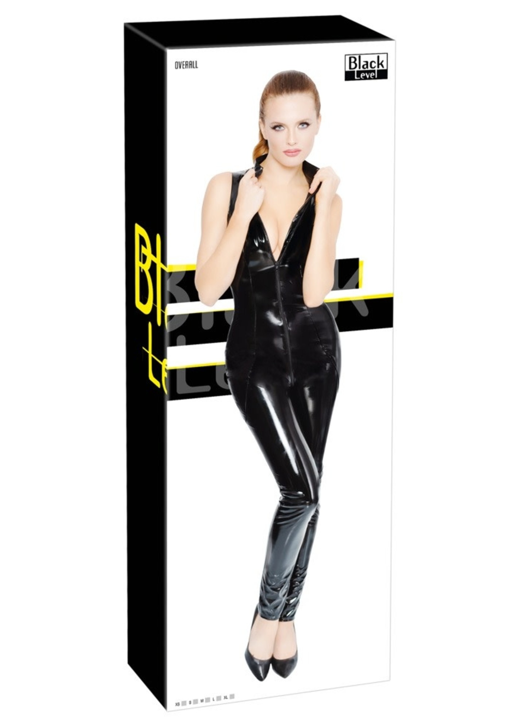 Black Level Vinyl catsuit sleeveless