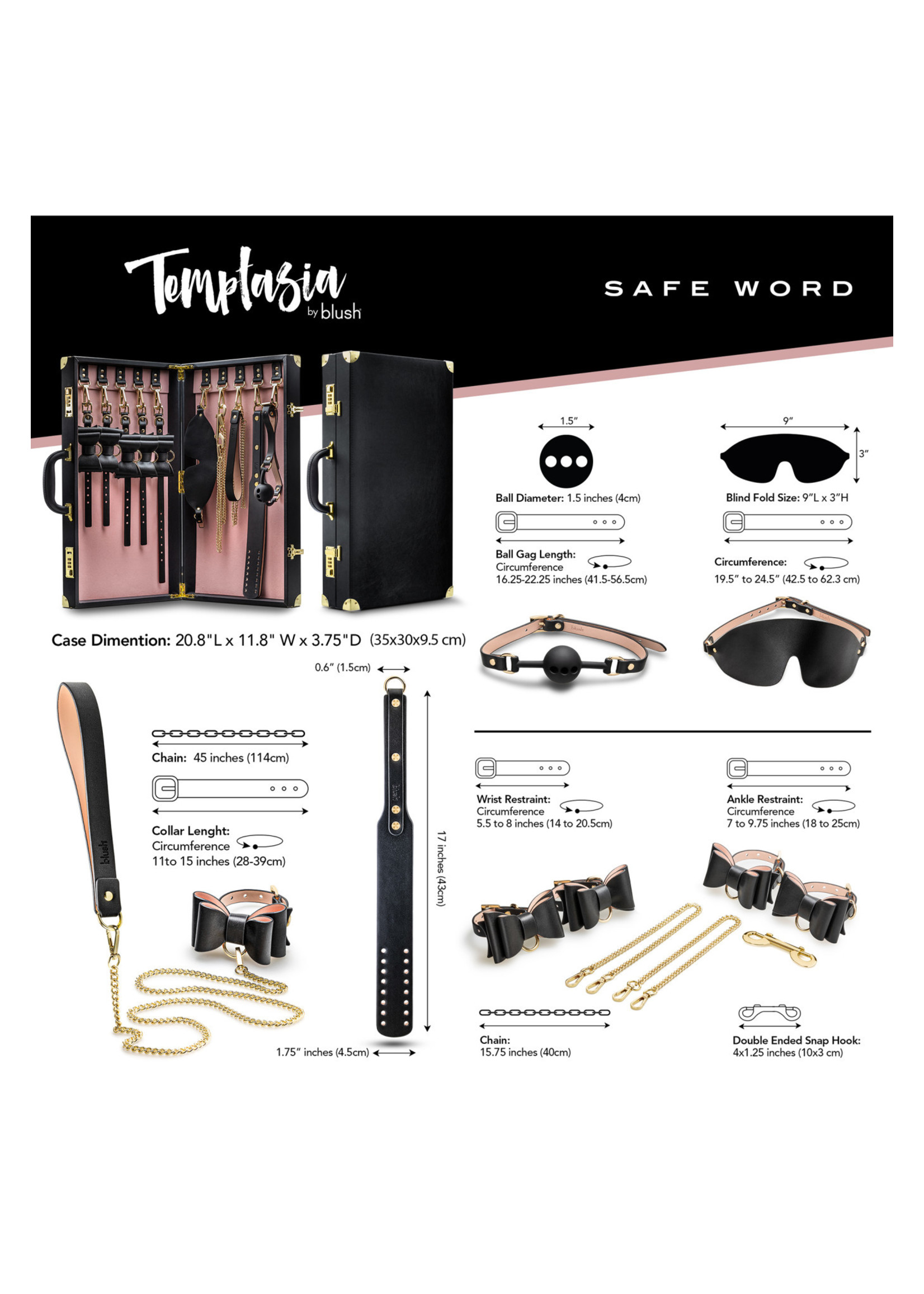 safe word bondage kit with suit case