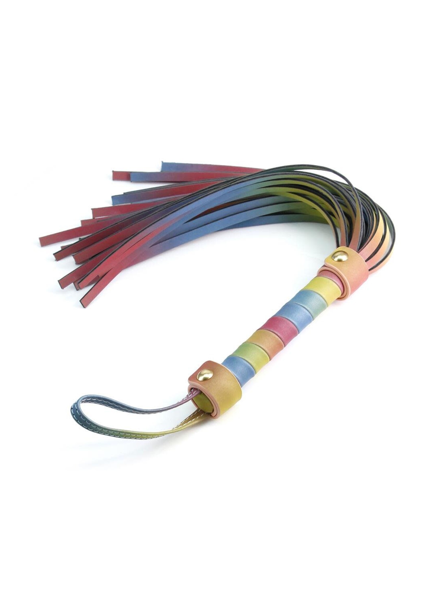 NS Novelties Spectra bondage flogger rainbow