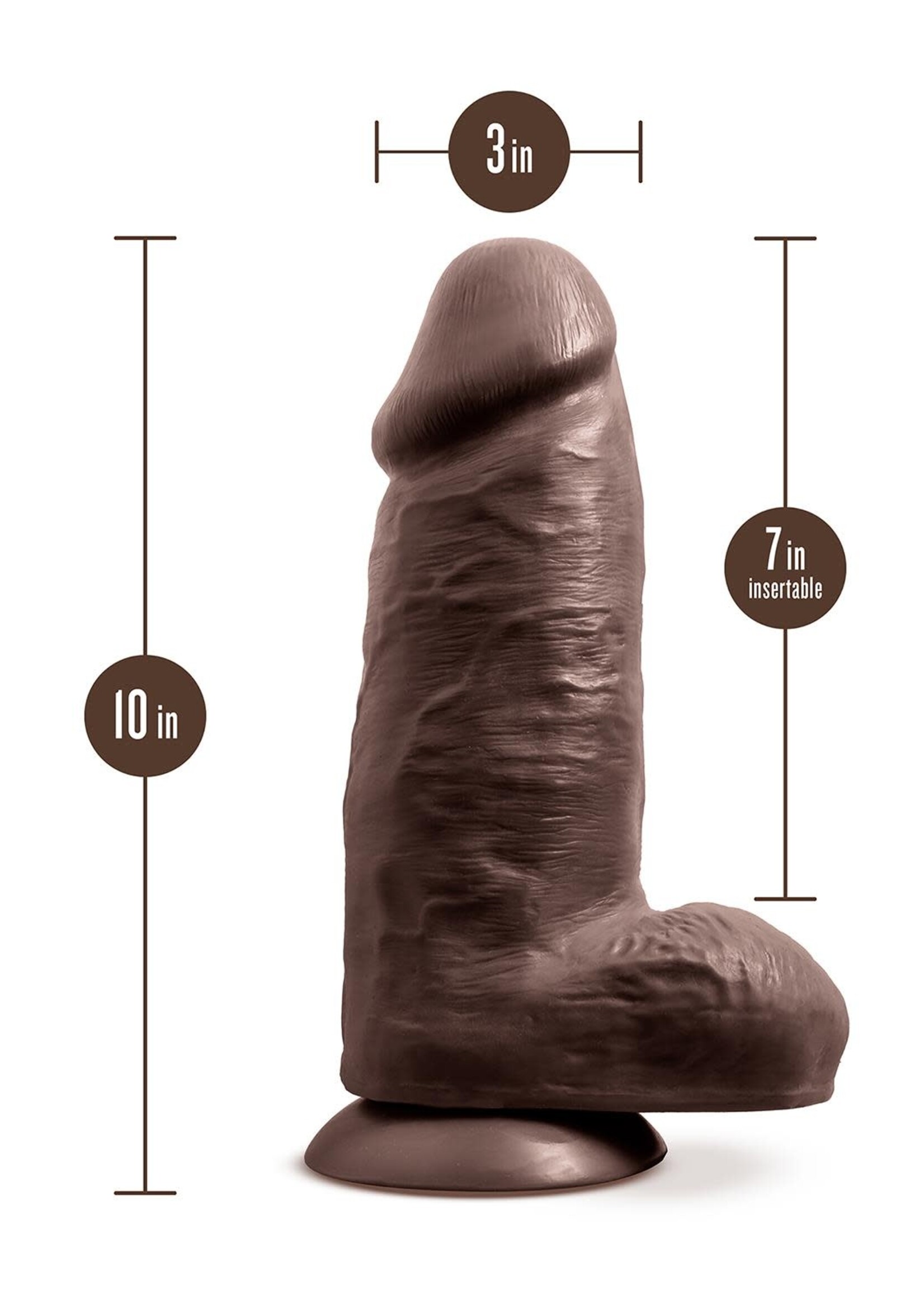 Blush Au natural chub 10'' dildo chocolate