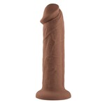 Evolved Girthy vibrating dong dark flesh 7''