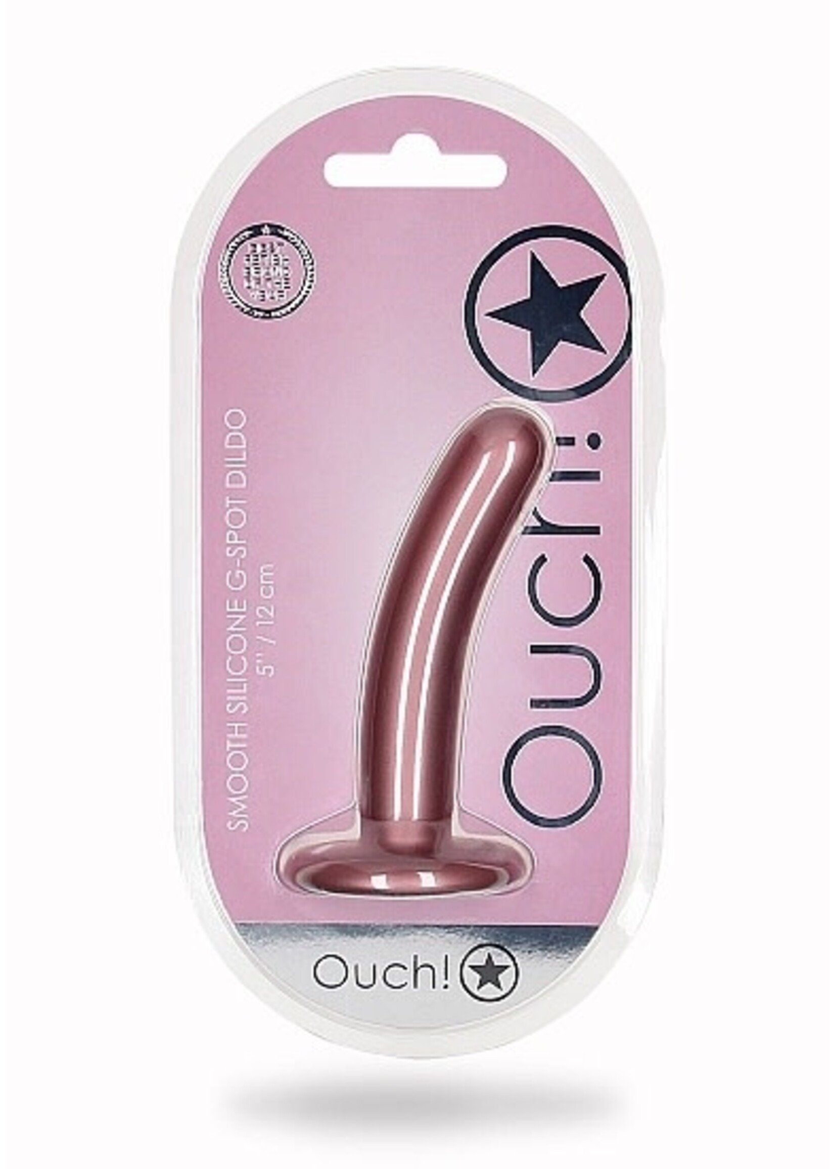 Ouch! Smooth G-spot dildo 12 cm - Rose gold