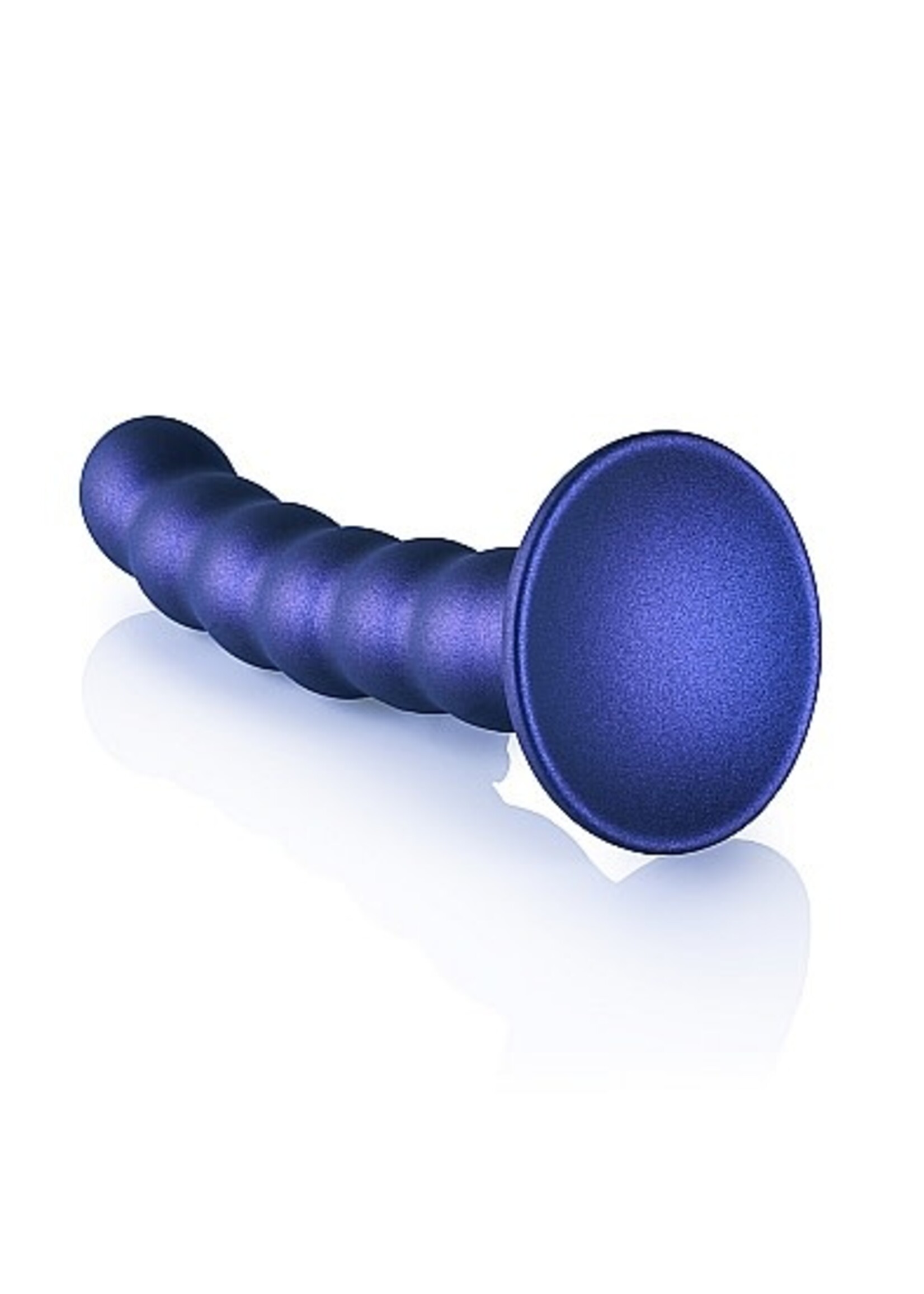 Ouch! Beaded G-spot dildo - 5'' / 13 cm - metallic blue