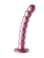 Ouch! Beaded G-spot dildo - 6,5'' / 16,5 cm - rose gold