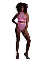 Ouch! Turtle neck and high waist slip - Pink - OneSize
