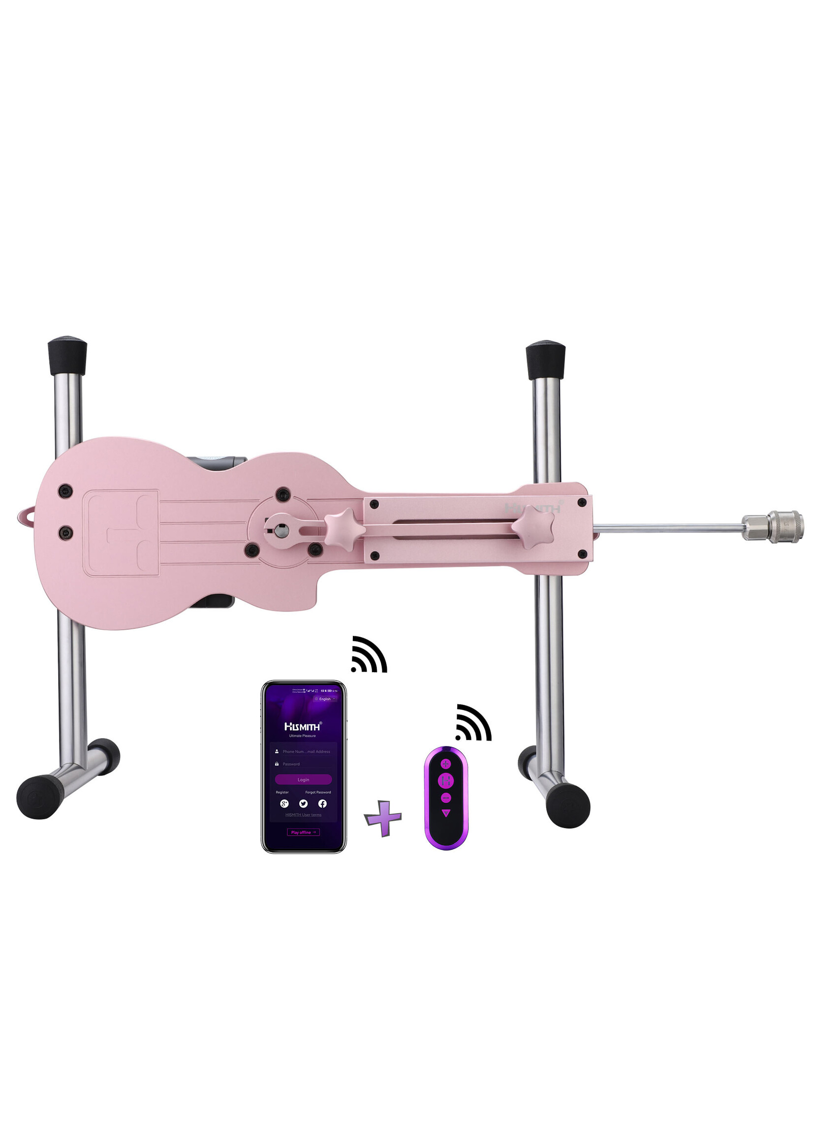 HiSmith Pro mini GUITAR seksmachine smart app - pink