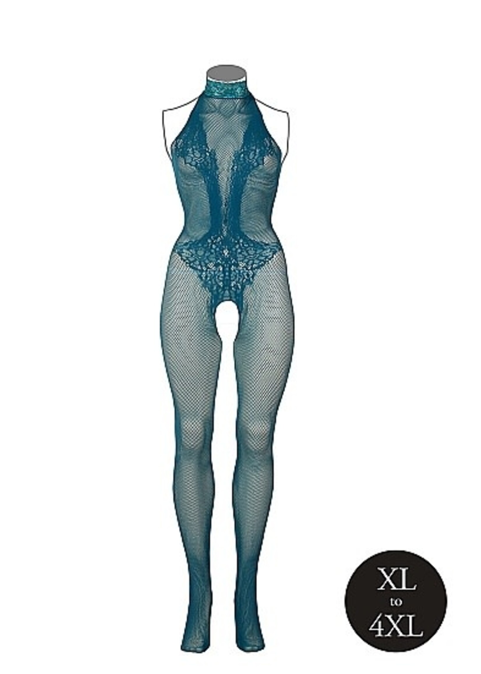 Le Désir bodystocking combo lave pattern - ocean deep - QueenSize