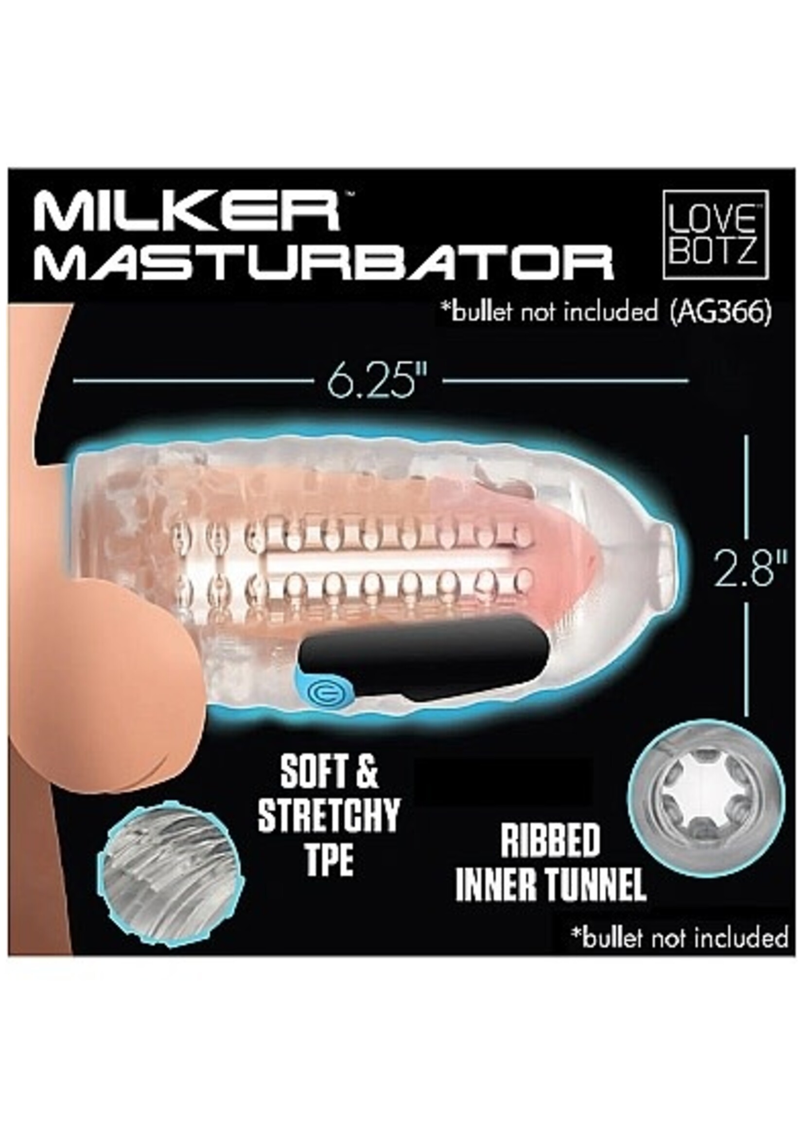 XR Brands Milker TPE masturbator