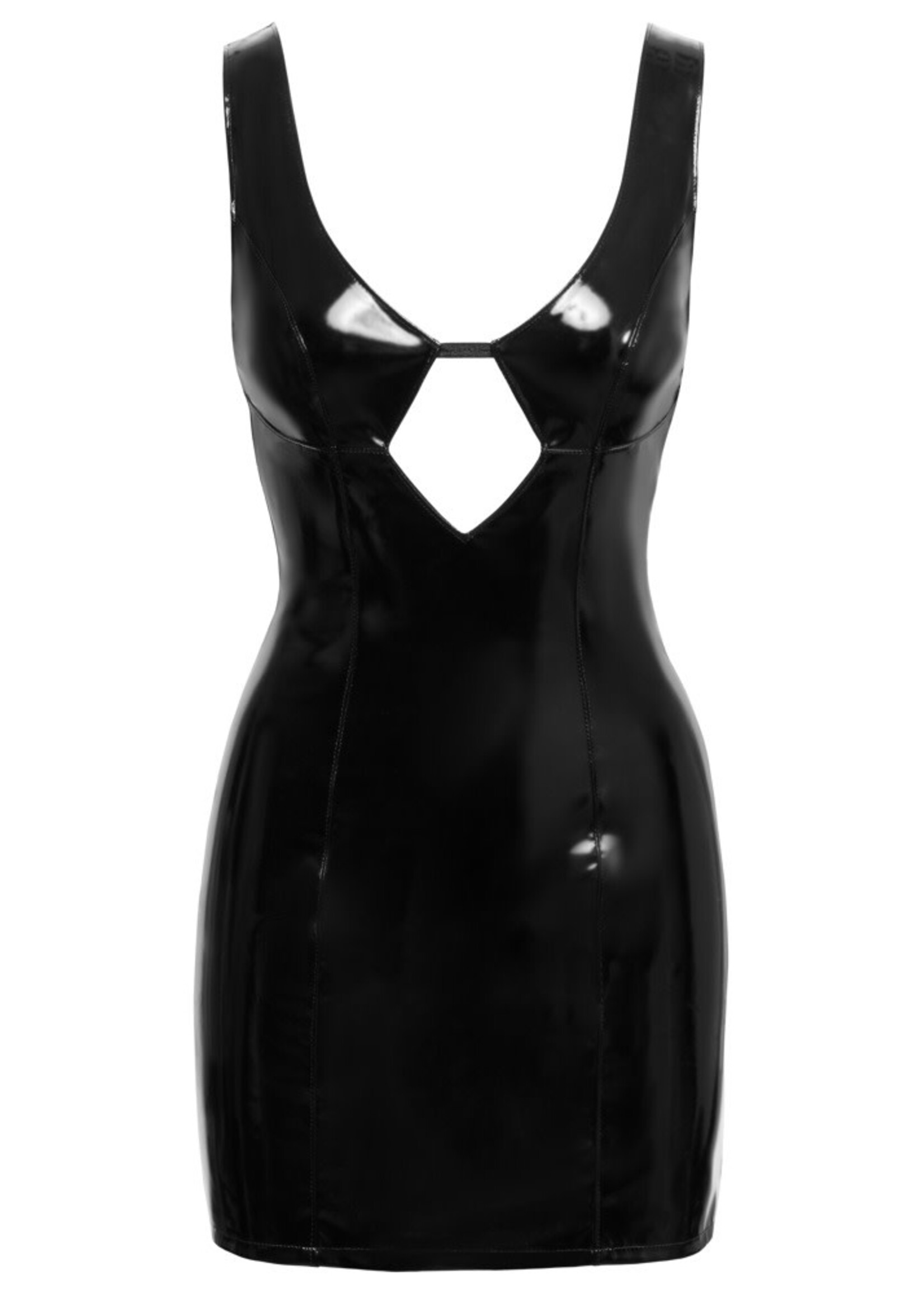 Black Level Vinyl dress met opvallend decolleté