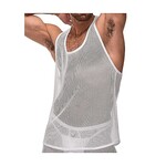 Male power Tank top white
