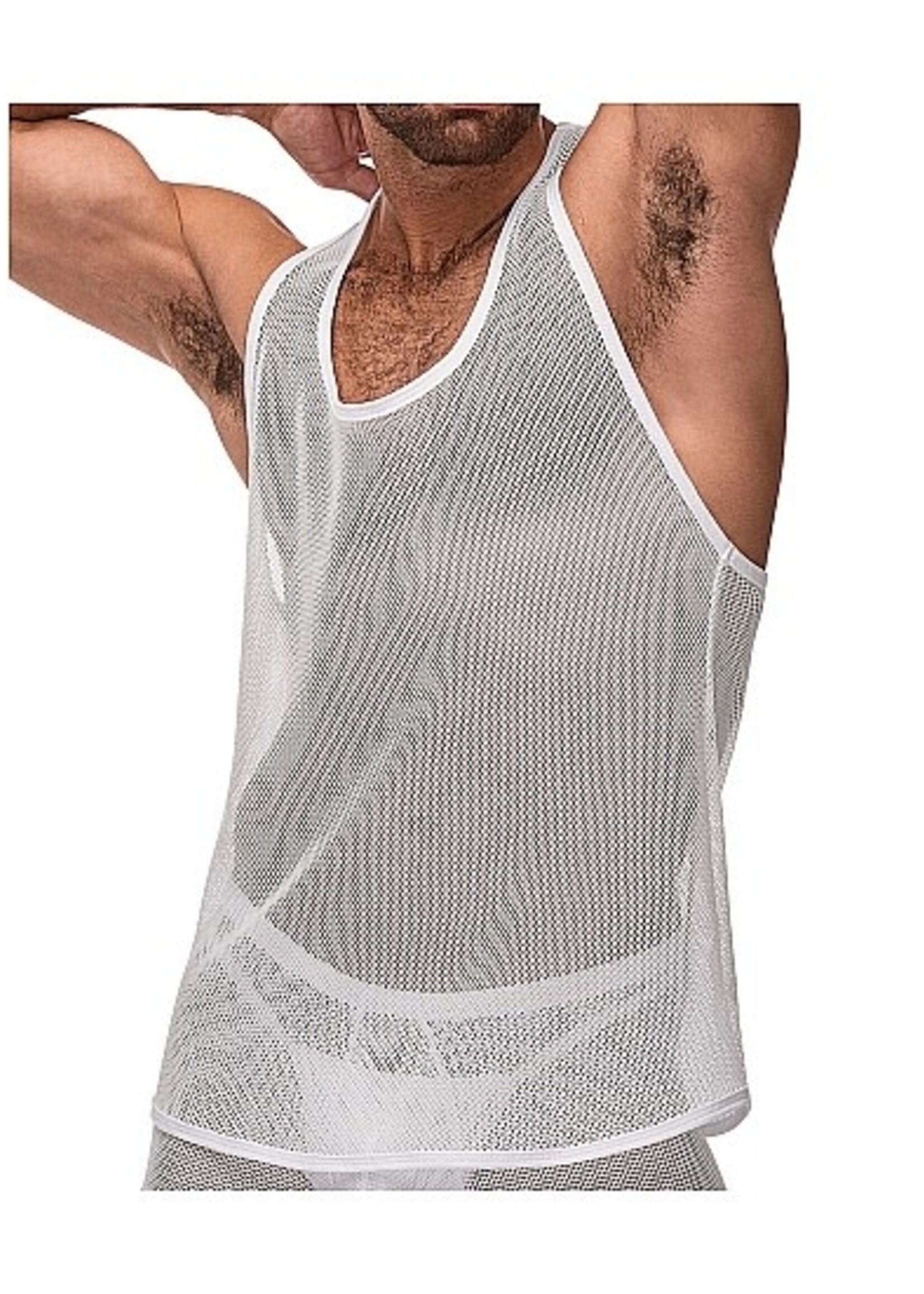 Male power Tank top white