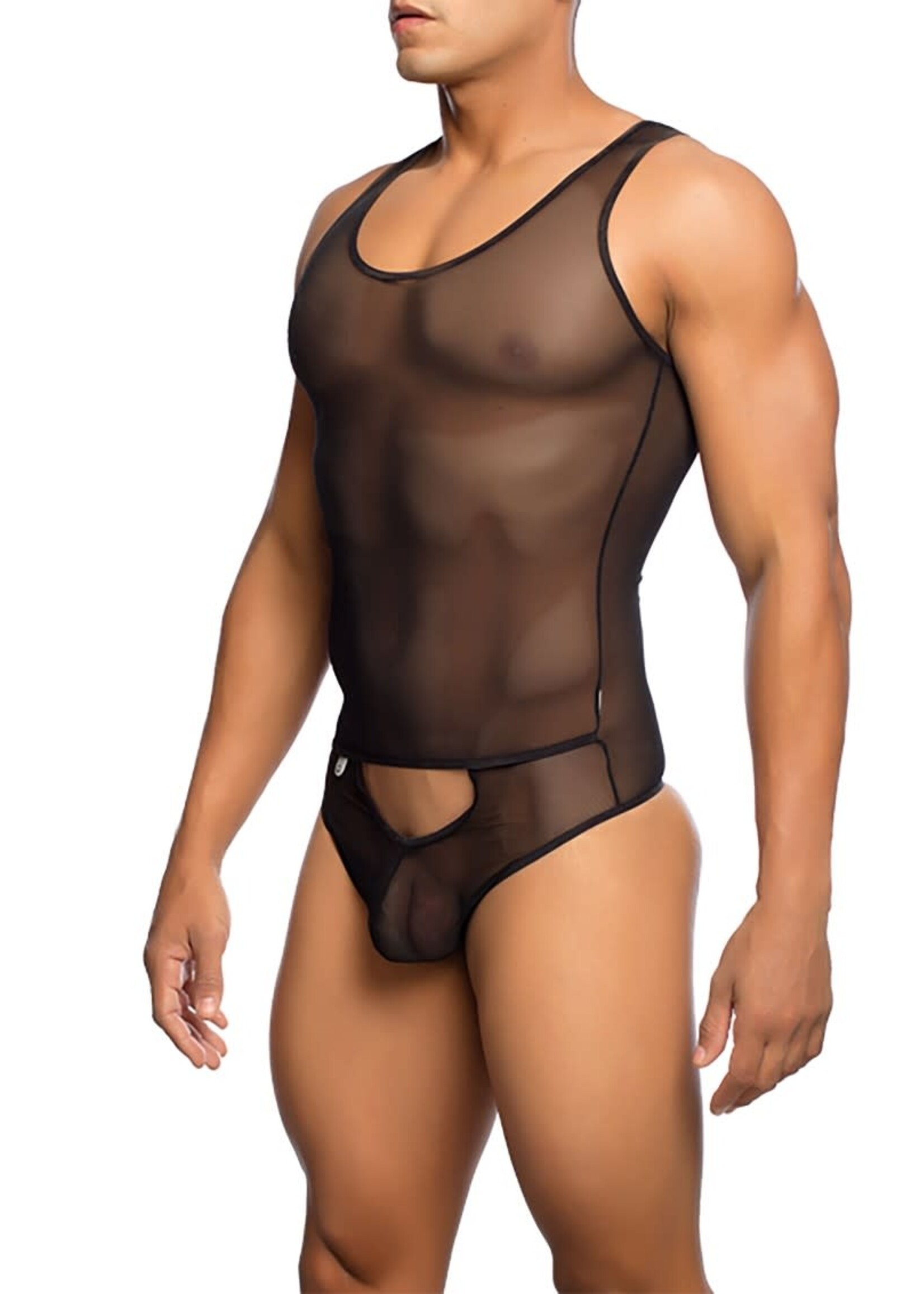 MOB Eroticwear Sexy sheer body - black