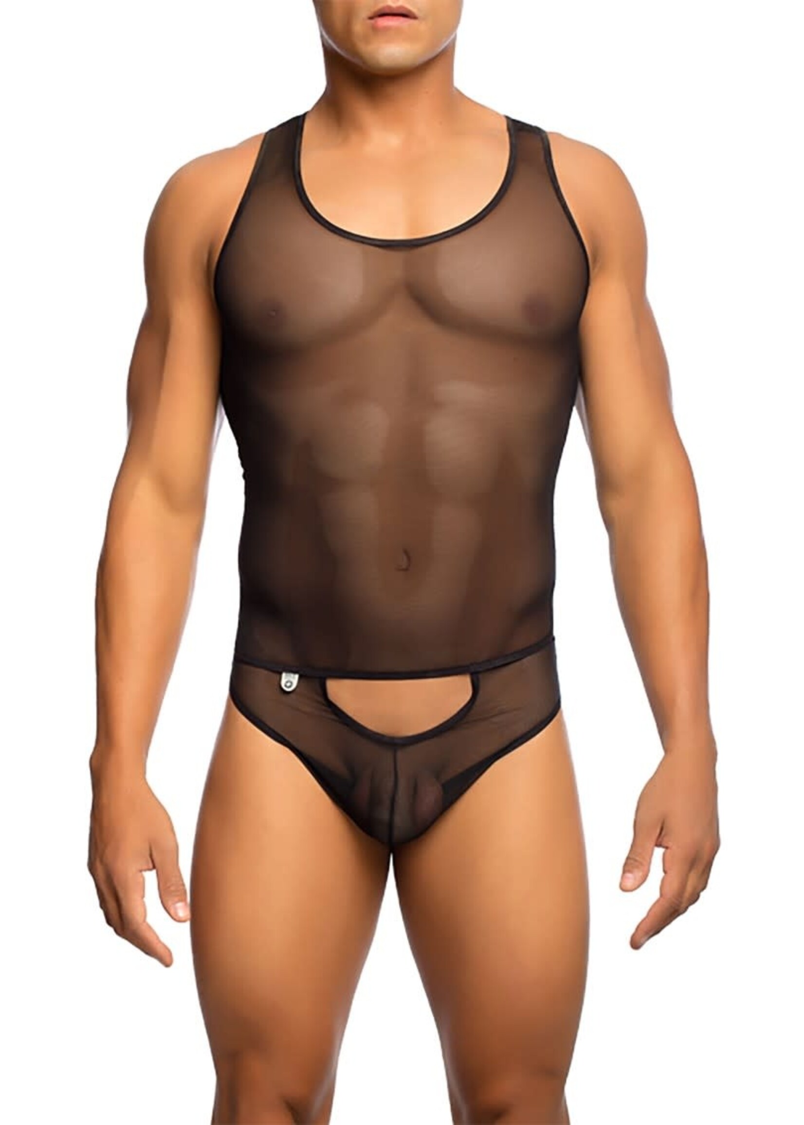 MOB Eroticwear Sexy sheer body - black