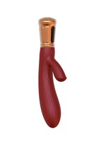 Mina rabbit vibrator - gold & wine red