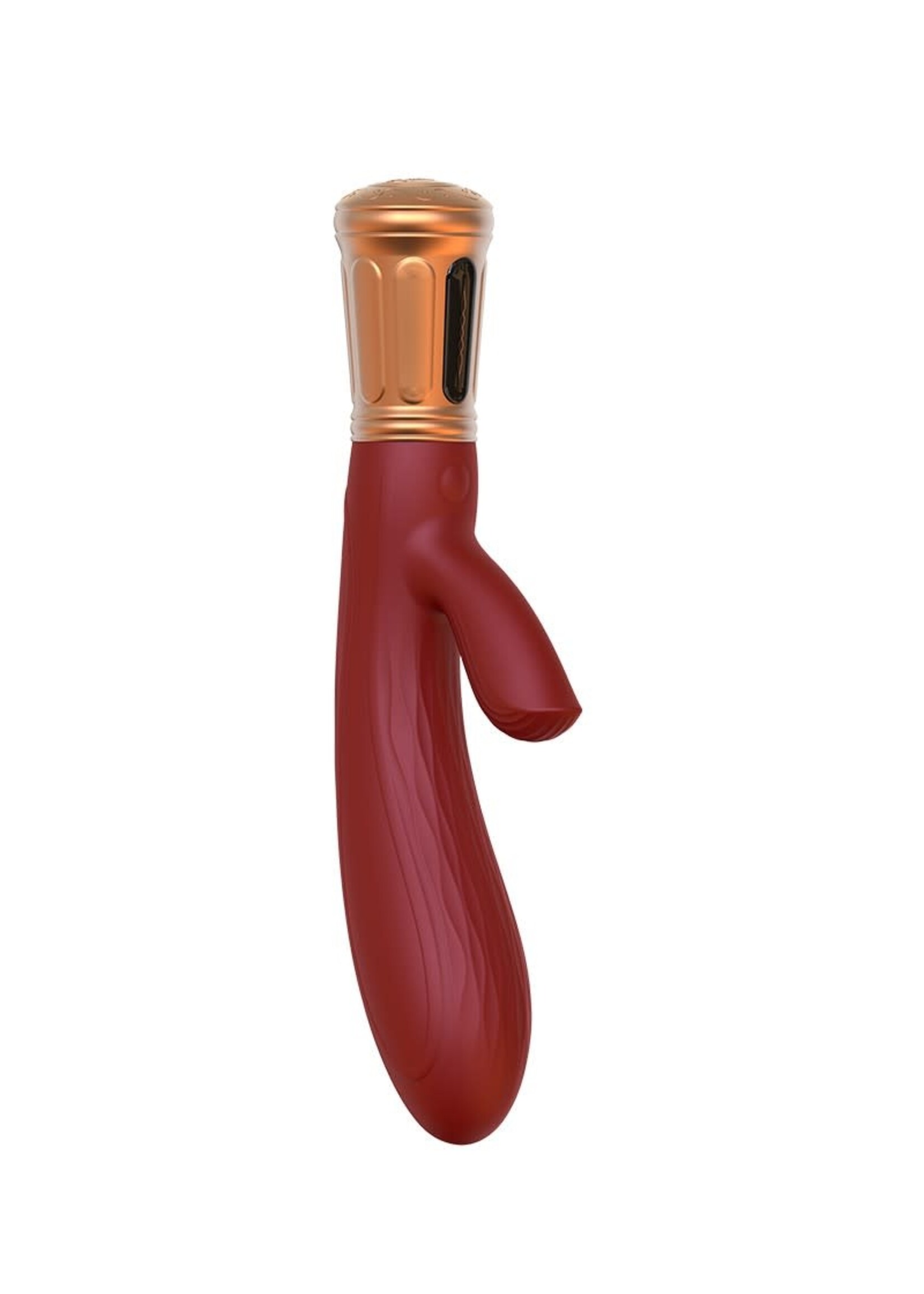 Mina rabbit vibrator - gold & wine red