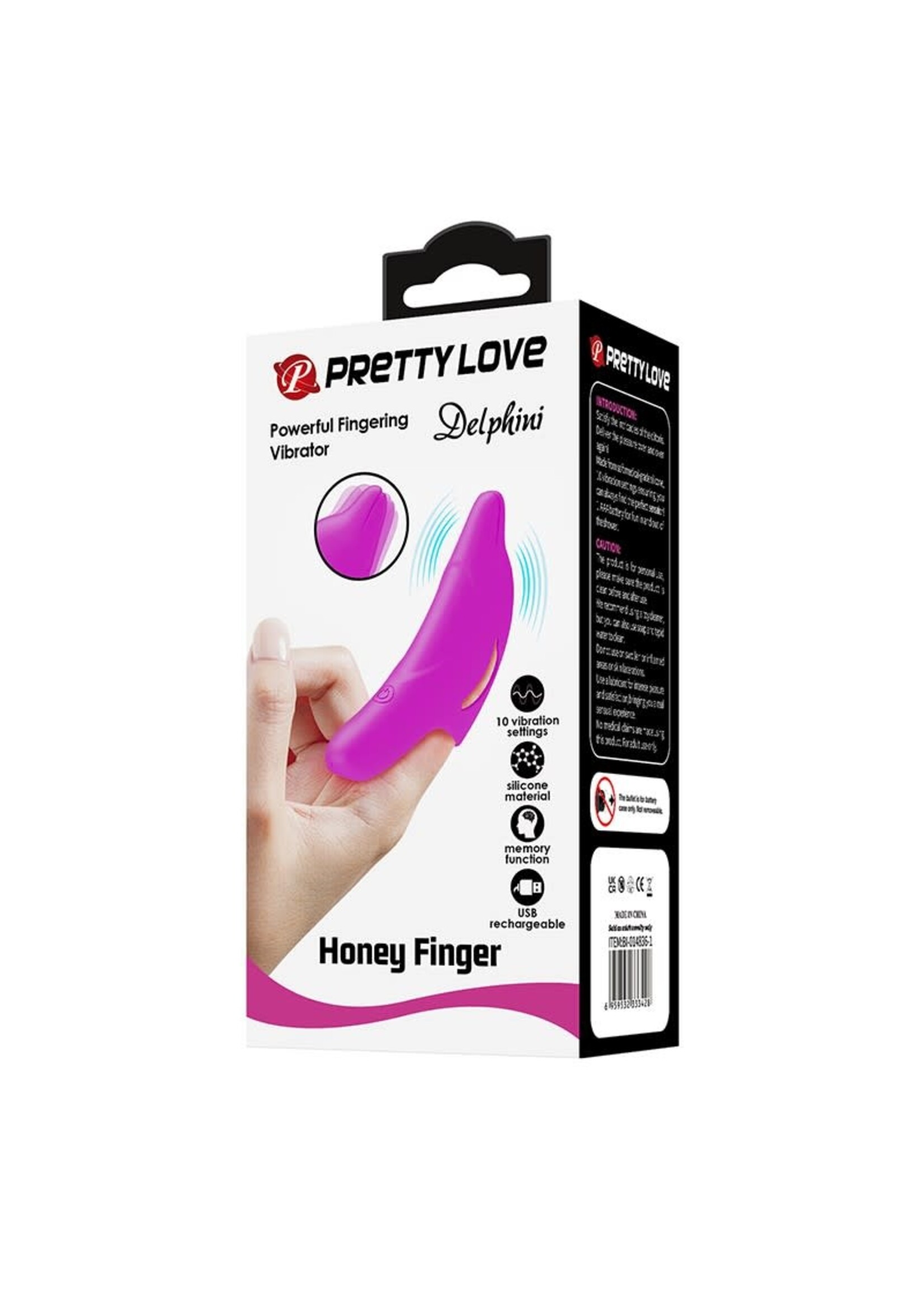 Pretty Love Delphini finger Vibrator - purple