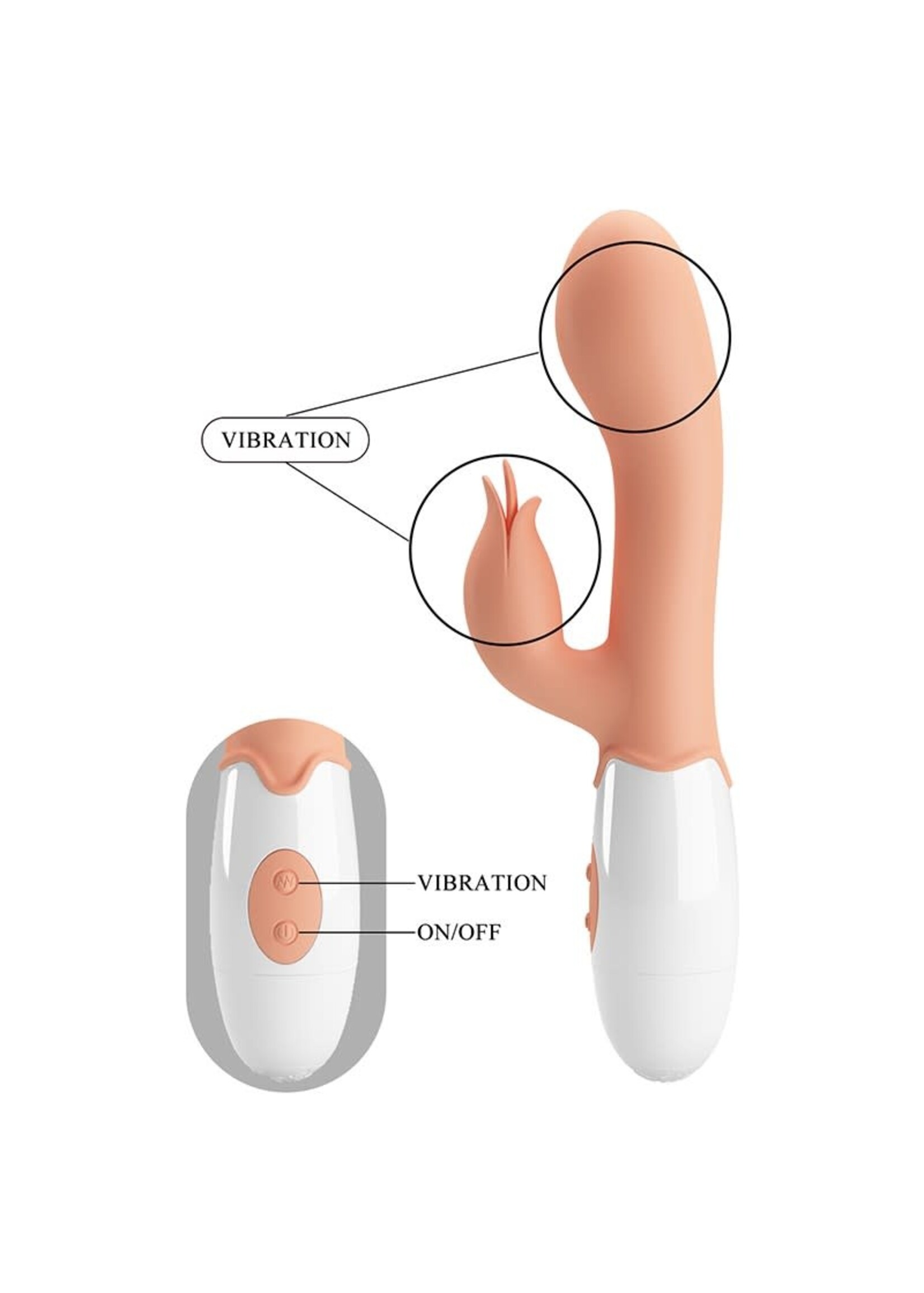 Pretty Love Bloody mary rabbit vibrator with clitoral stimulator