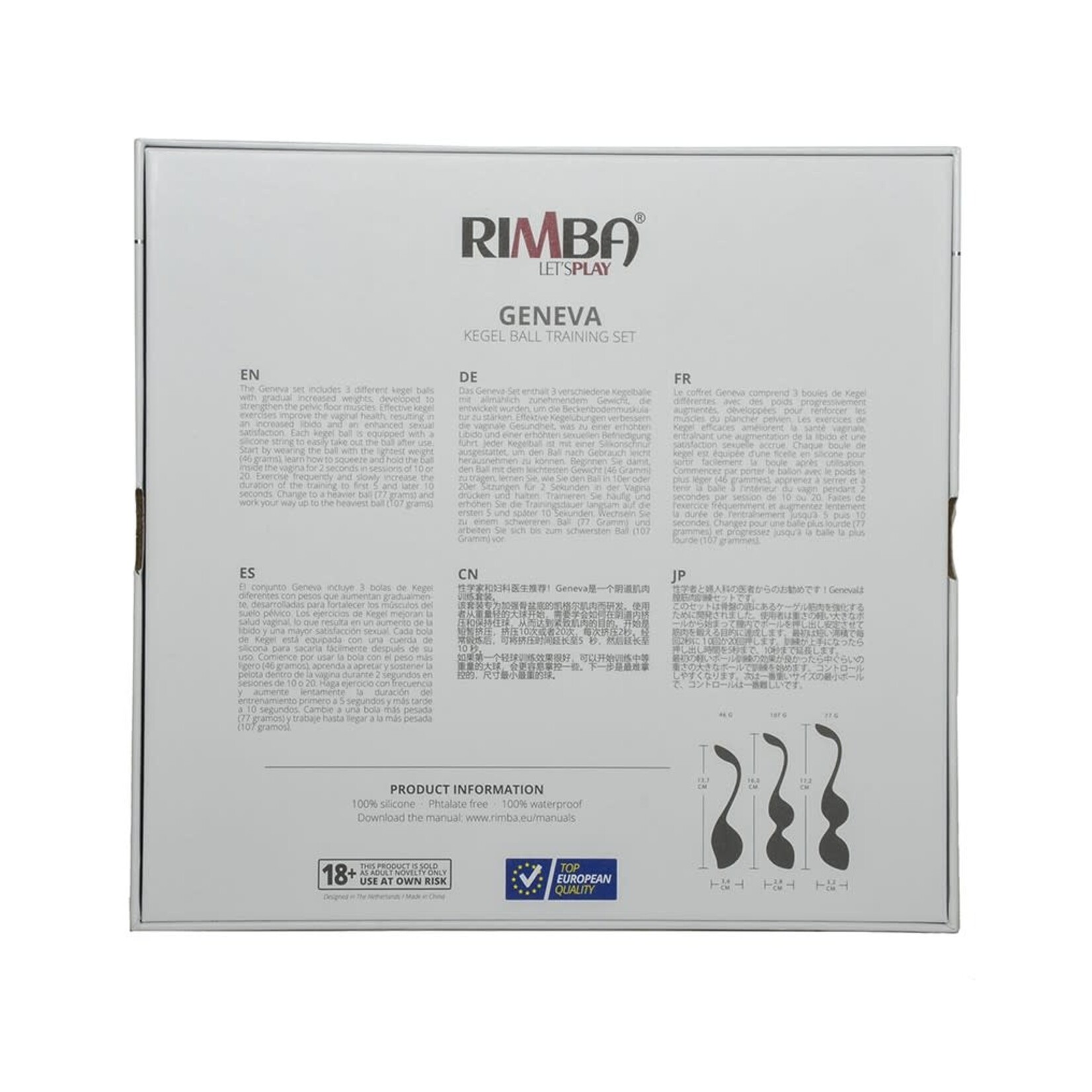 Rimba Geneva kegel balletjes training set - black