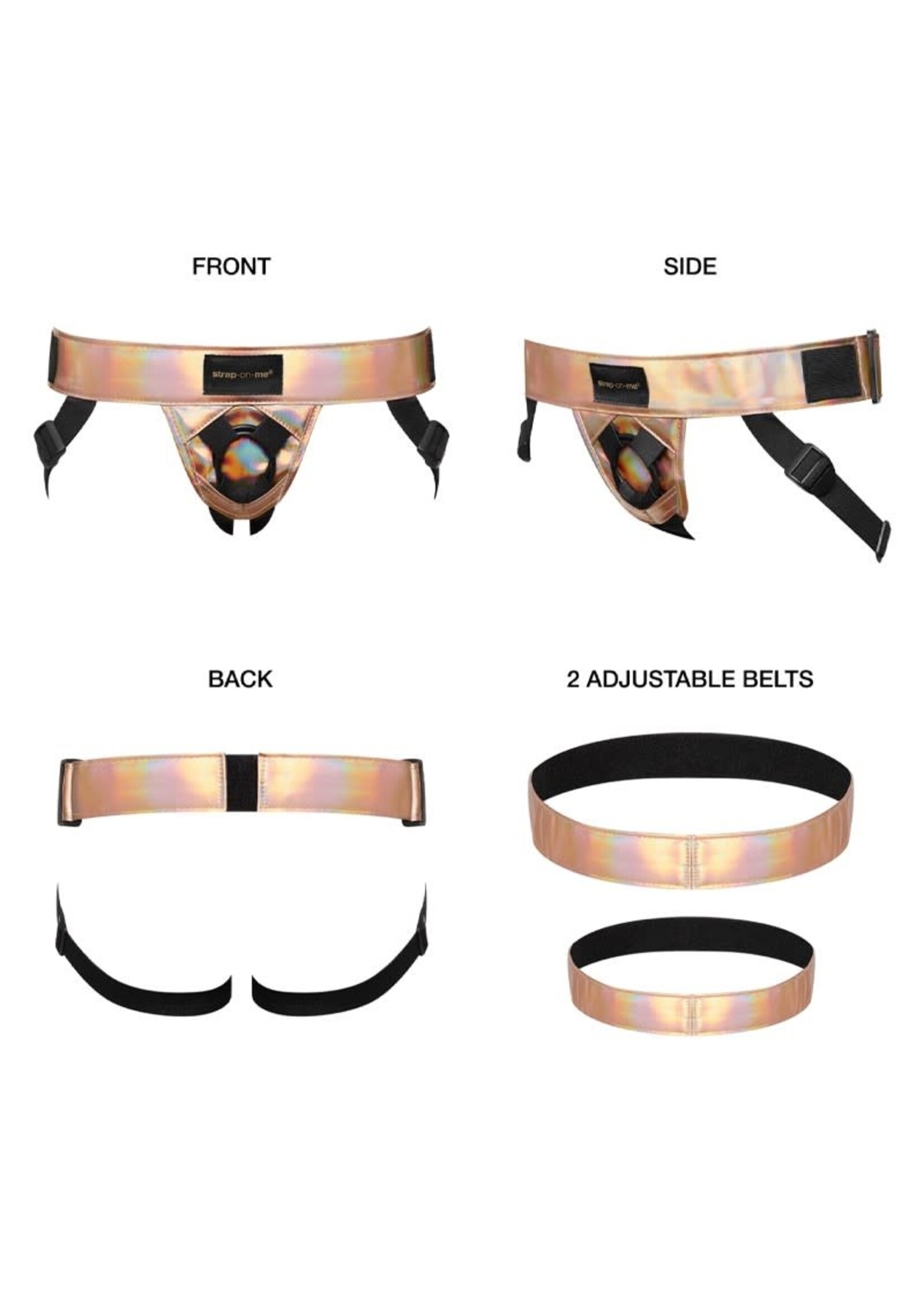 Strap-on -me Strap-on harness curious - OneSize - metallic  rosegold