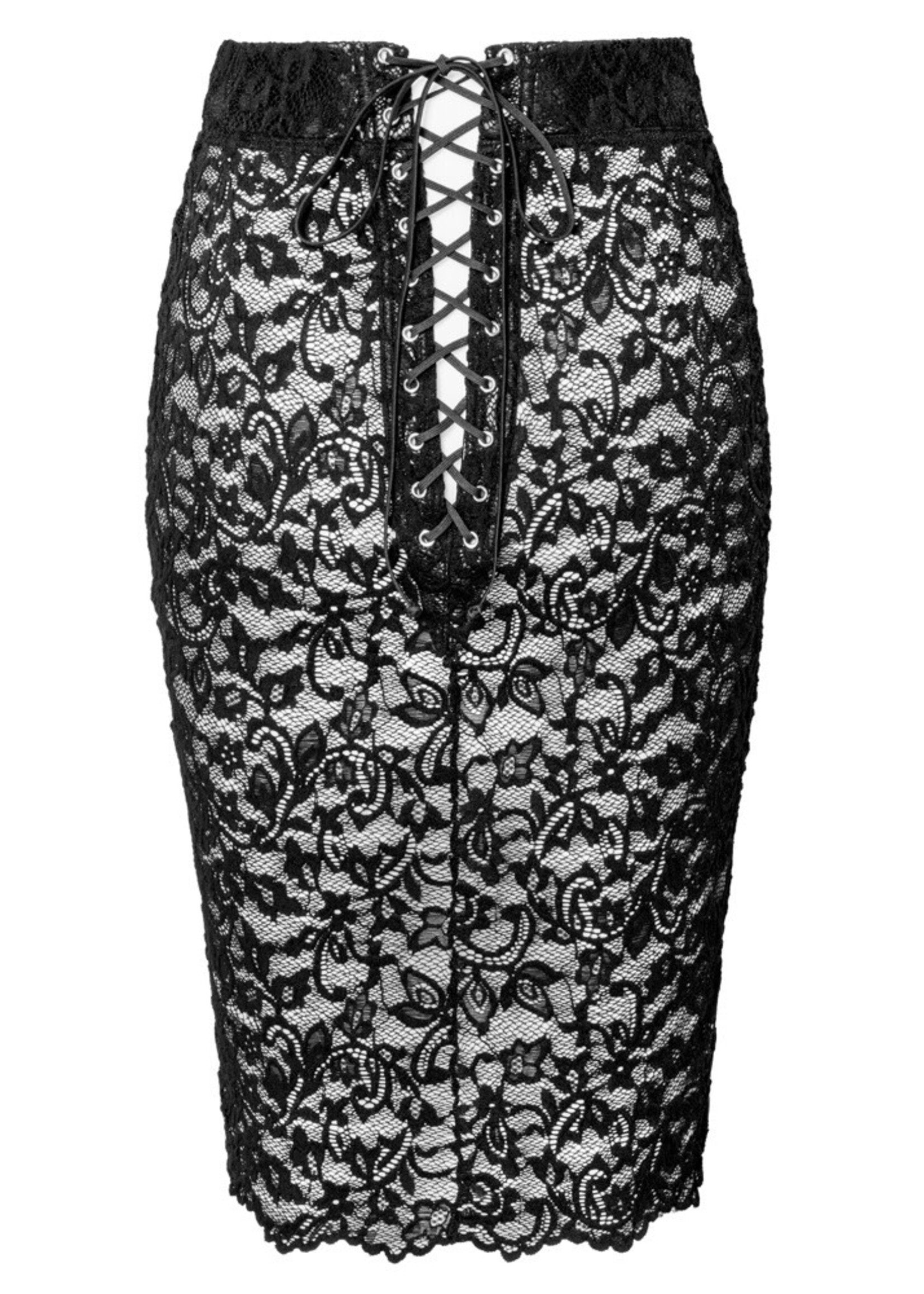 Noir Handmade Rok met kanten achterkant